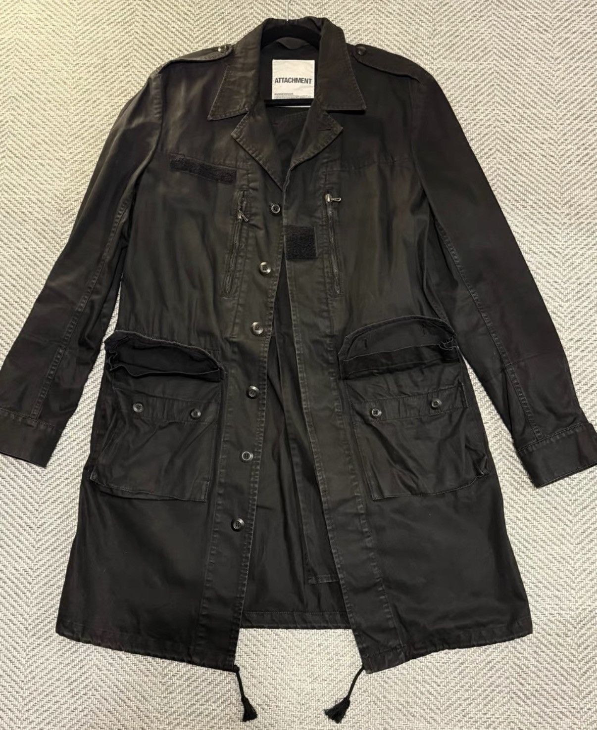Attachment Attachment Waxed Coating Trench Coat K24 Size US L / EU 52-54 / 3 - 1 Thumbnail