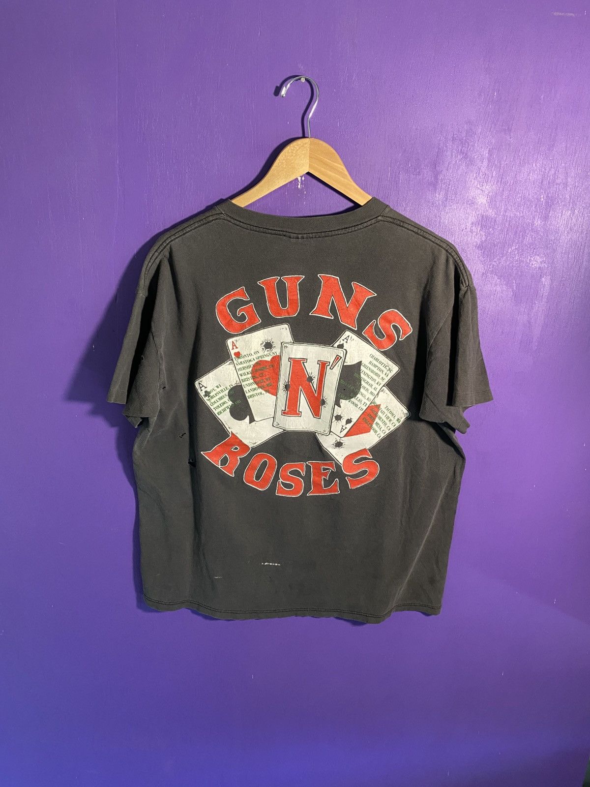 Band Tees Vintage 1991 Guns N roses faded tour tee Size US L / EU 52-54 / 3 - 2 Thumbnail