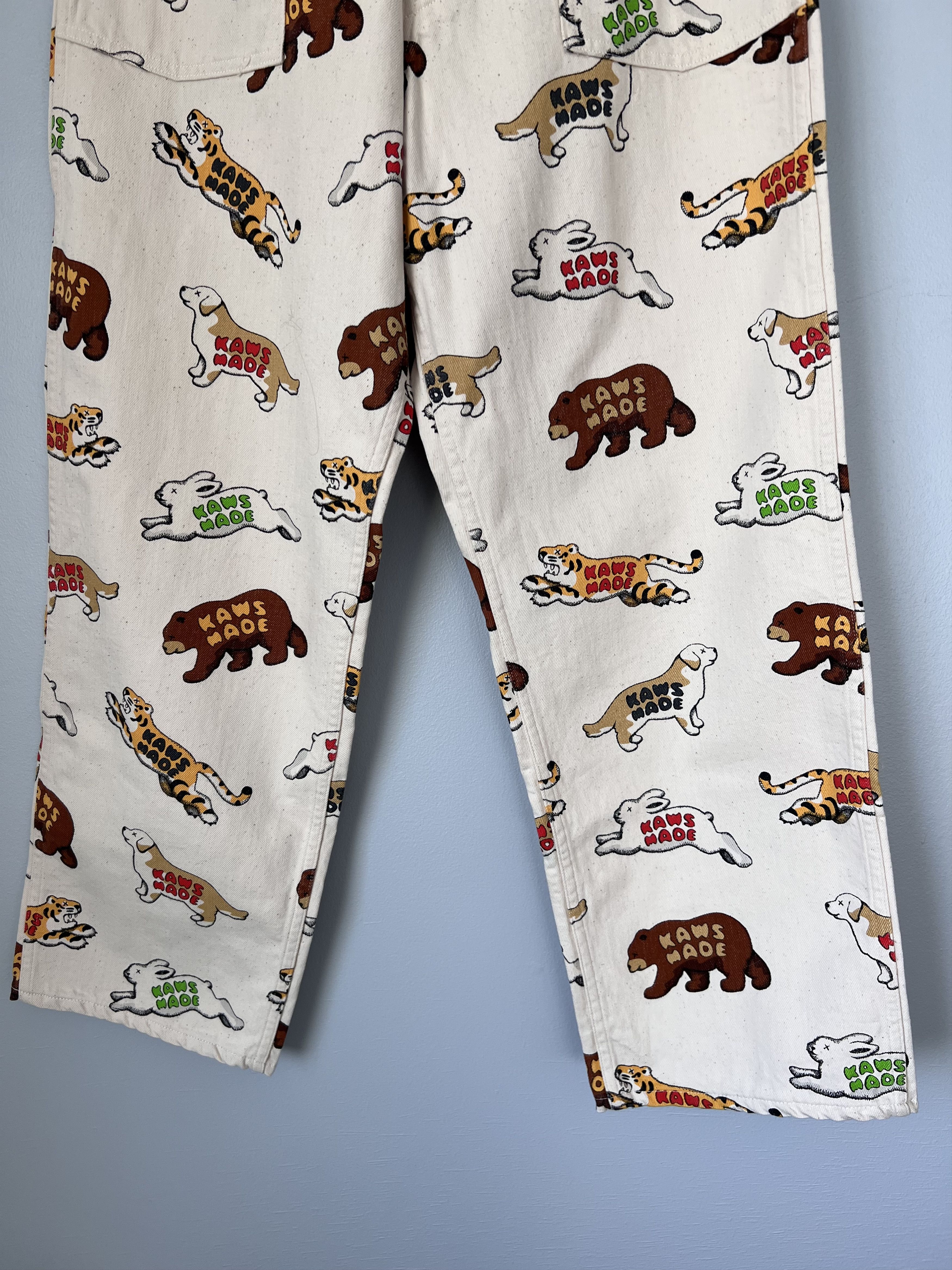 Human Made × Kaws KAWS Human Made Animal Pattern Pants in Beige Size US 30 / EU 46 - 3 Thumbnail