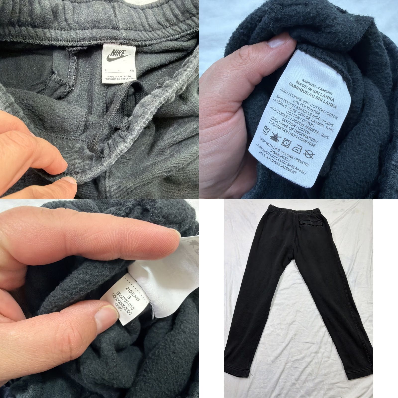 Nike Nike Club Fleece Pants Mens Small Black Joggers Sweatpants Athletic BV2707-010 Size US 29 - 10 Thumbnail