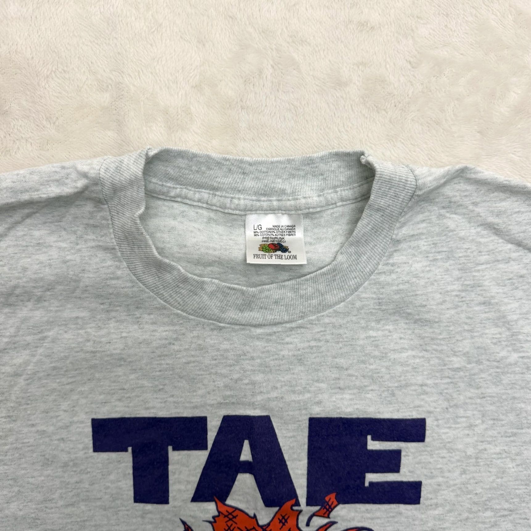 Fruit Of The Loom VINTAGE Fruit Of The Loom Taekwondo TKD Shirt Mens Large Gray 1994 Vancouver Size US L / EU 52-54 / 3 - 2 Thumbnail