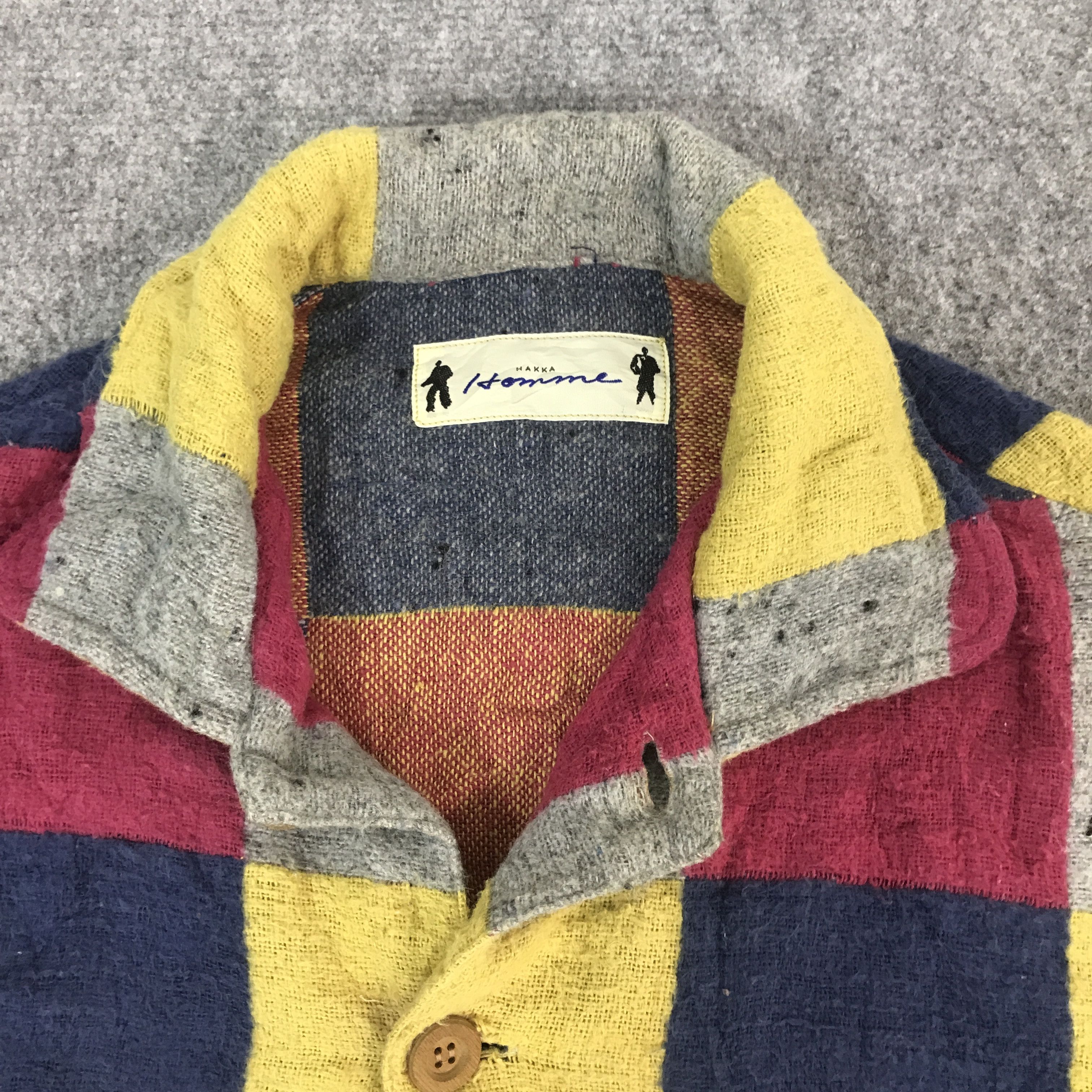 Japanese Brand hakka homme Multicolour button blazer jacket Size US L / EU 52-54 / 3 - 8 Thumbnail
