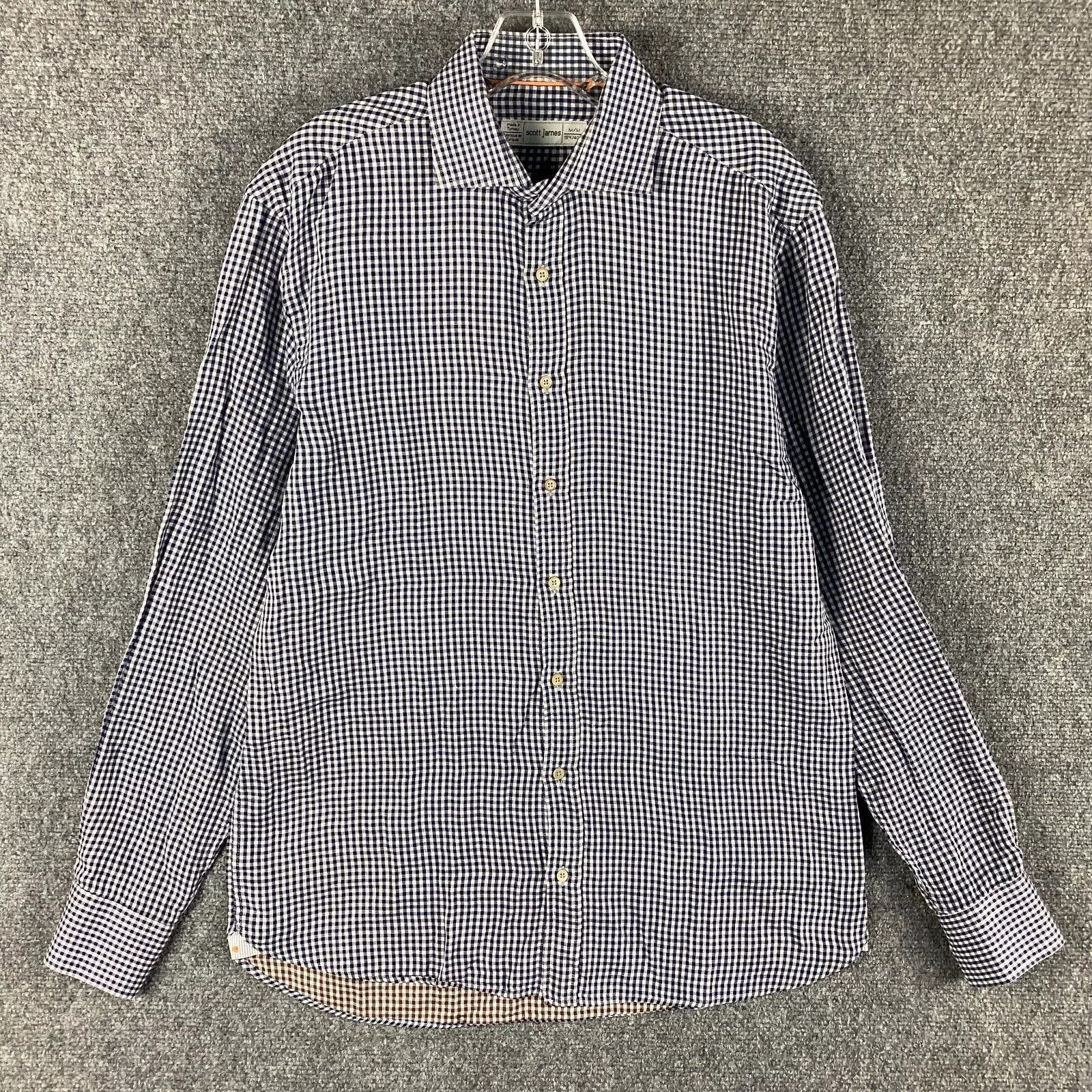 Other Scott James Shirt Men's Medium Gingham Button Up 15.5 Cotton Size US M / EU 48-50 / 2 - 1 Thumbnail