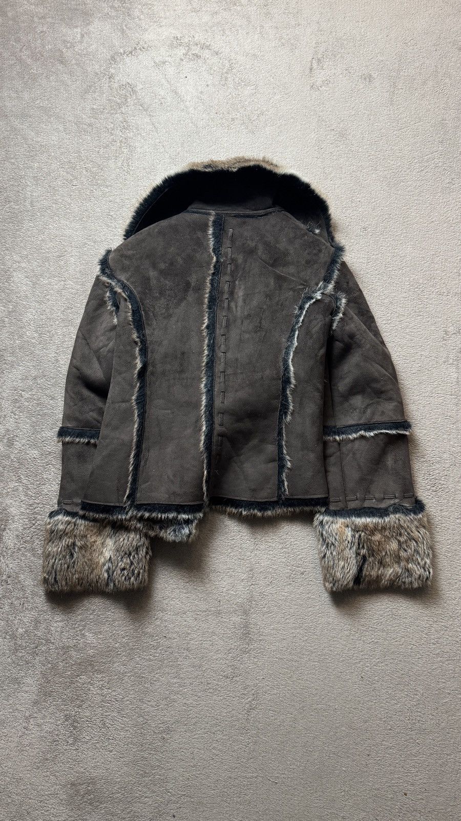 Vintage Y2K Faux Fur Coat Jacket balenciaga cdg boho Steampunk LGB Size S / US 4 / IT 40 - 5 Thumbnail