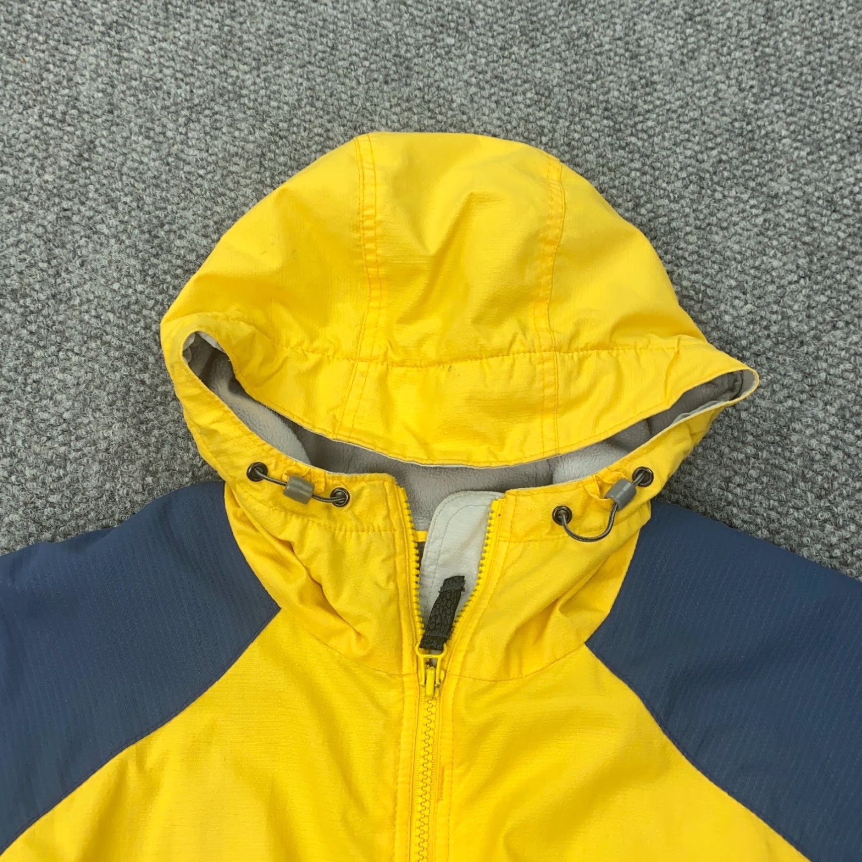 Rains VINTAGE Columbia Jacket Womens XL Yellow Nylon Wind Rain Ski Hooded Lined Size XL / US 12-14 / IT 48-50 - 2 Thumbnail