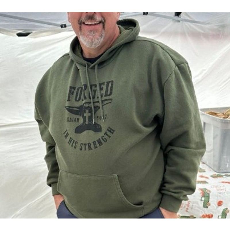 Other Light Source LS Unisex Hoodie "Forged In His Strength" - Med Size US M / EU 48-50 / 2 - 1 Thumbnail
