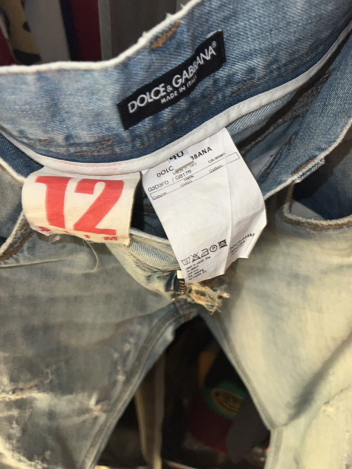 Dolce & Gabbana Dolce & Gabbana Distressed Jeans straight fit Size US 31 - 7 Thumbnail