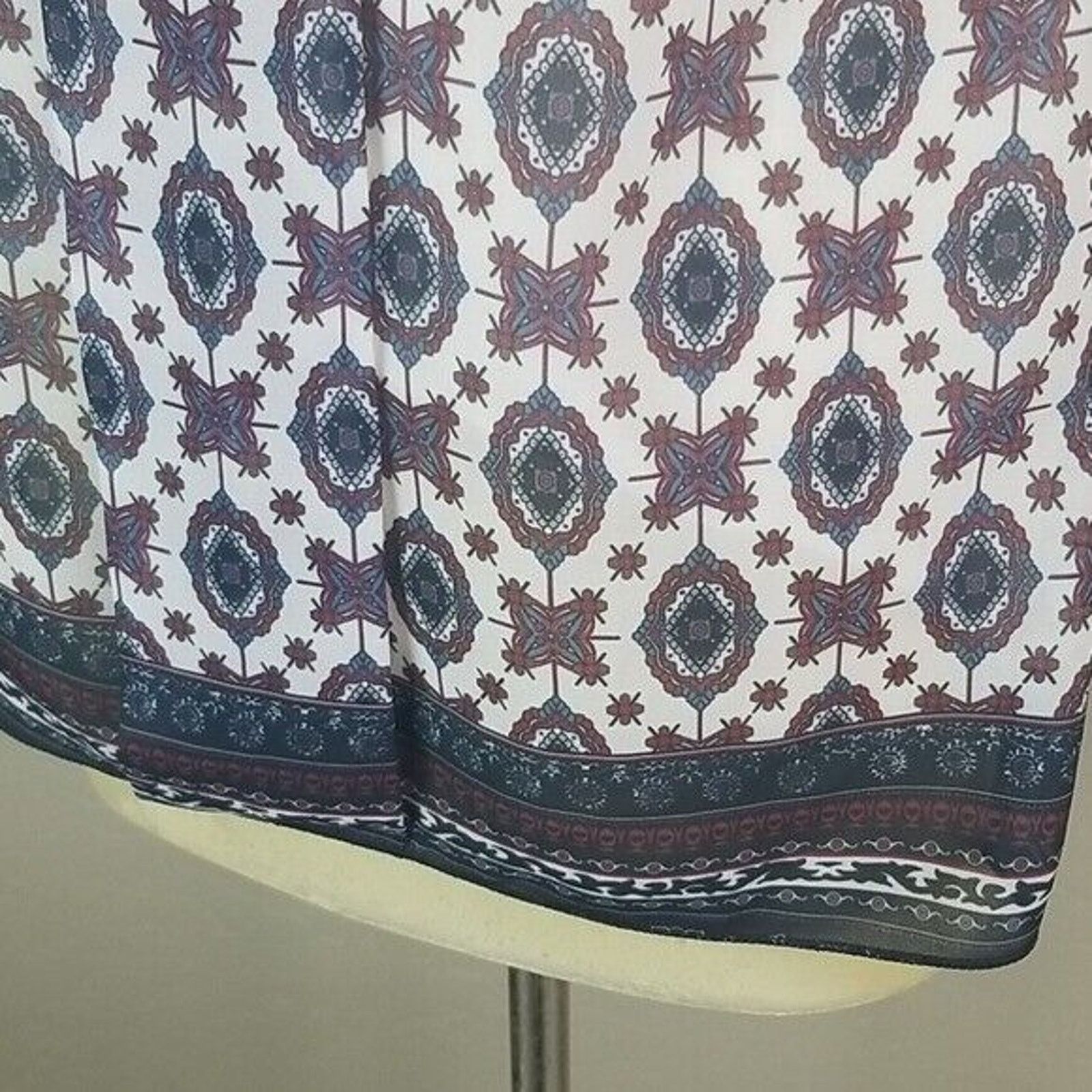 Baldinini Elena Baldi Womens Geometric Print SS Blouse Sz S Resortwear Size S / US 4 / IT 40 - 3 Thumbnail