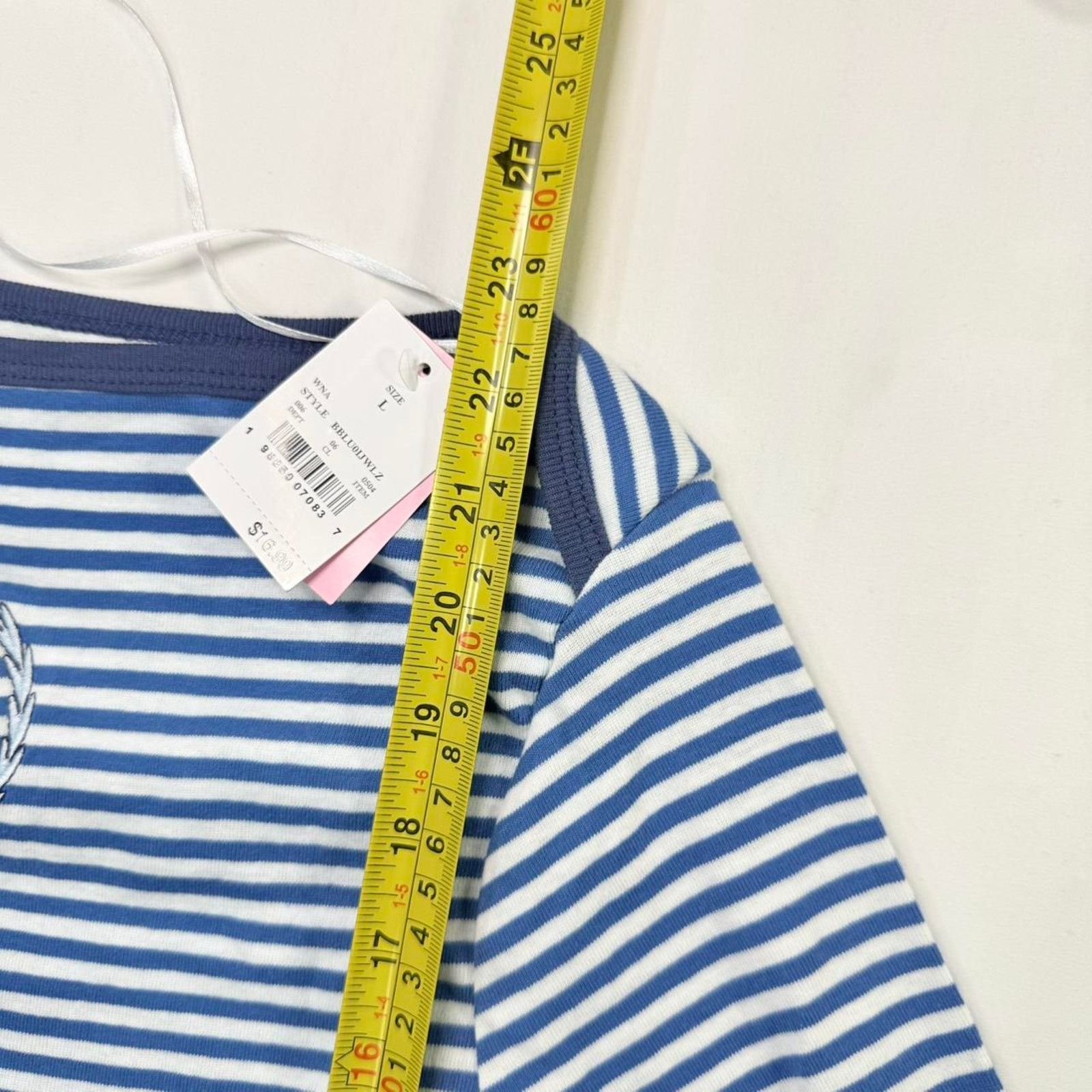 & Other Stories Trendy Blue long sleeve off shoulder Bluey shirt Sz L Size L / US 10 / IT 46 - 4 Thumbnail