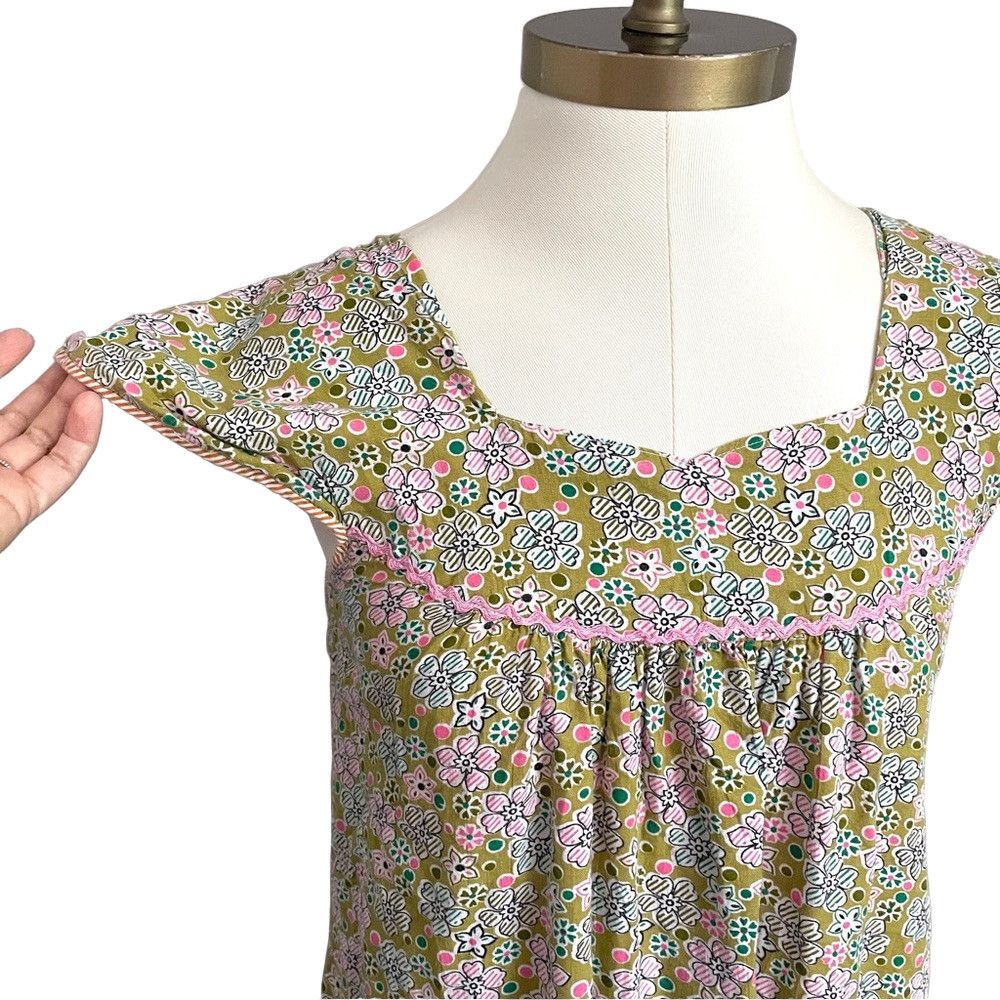 Vintage Vintage Floral Cotton Nightgown Dress w/ Cap Sleeves - Small Size S / US 4 / IT 40 - 2 Thumbnail