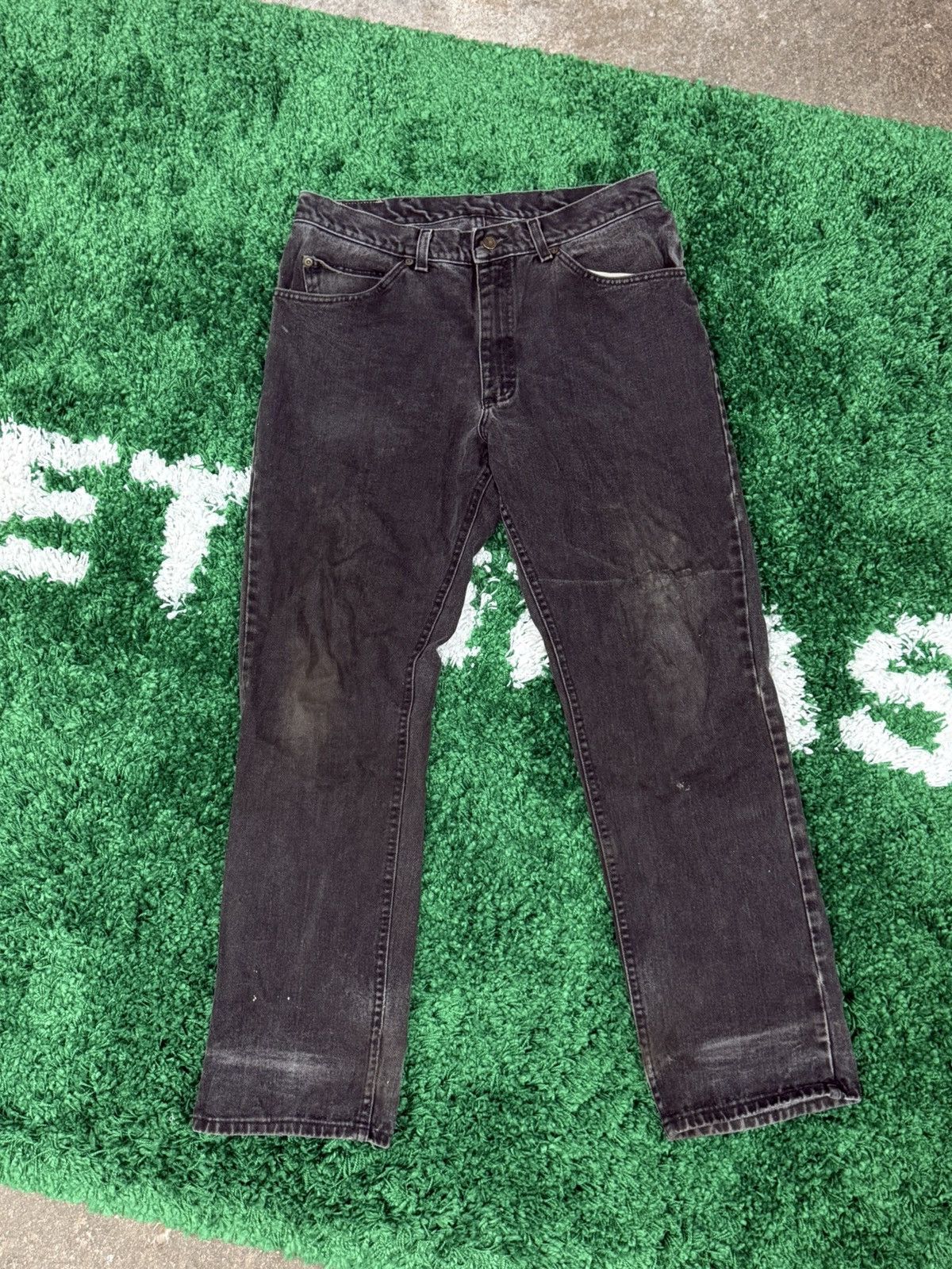 Lee Vintage Distressed Lee Denim Jeans Black / Grey Sz. 34 Size US 34 / EU 50 - 1 Thumbnail