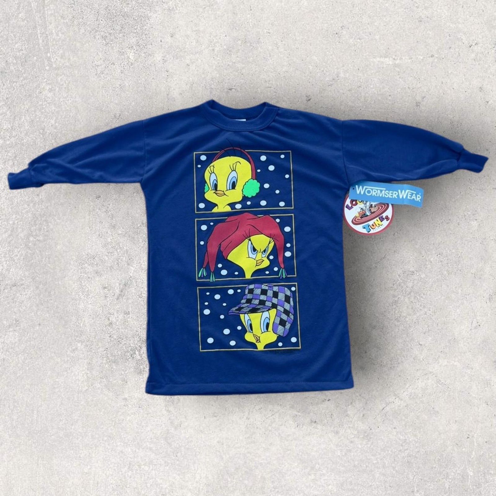 Vintage 1996 Looney Tunes Tweety Kids Long Sleeve Size US XXS / EU 40 - 2 Thumbnail