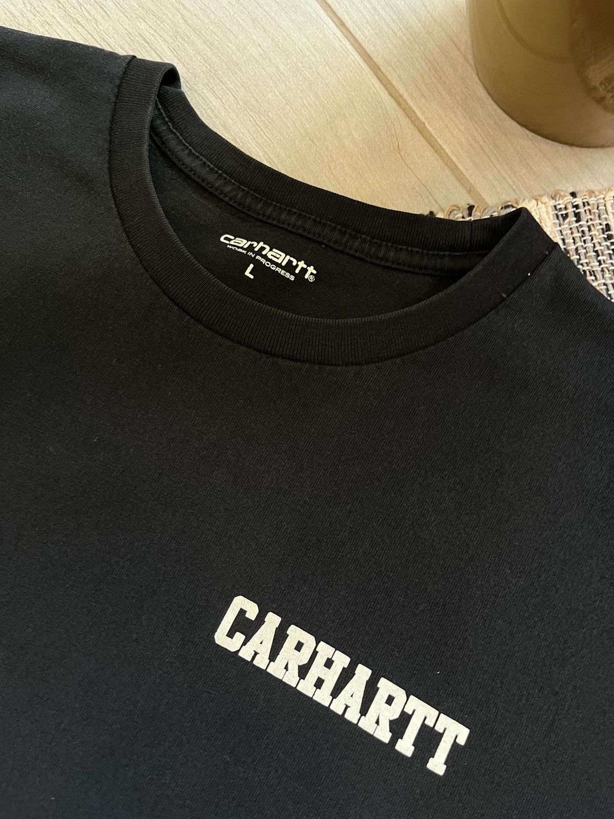 Carhartt × Vintage Carhartt t-shirt faded black minimalistic logo Size US L / EU 52-54 / 3 - 6 Thumbnail