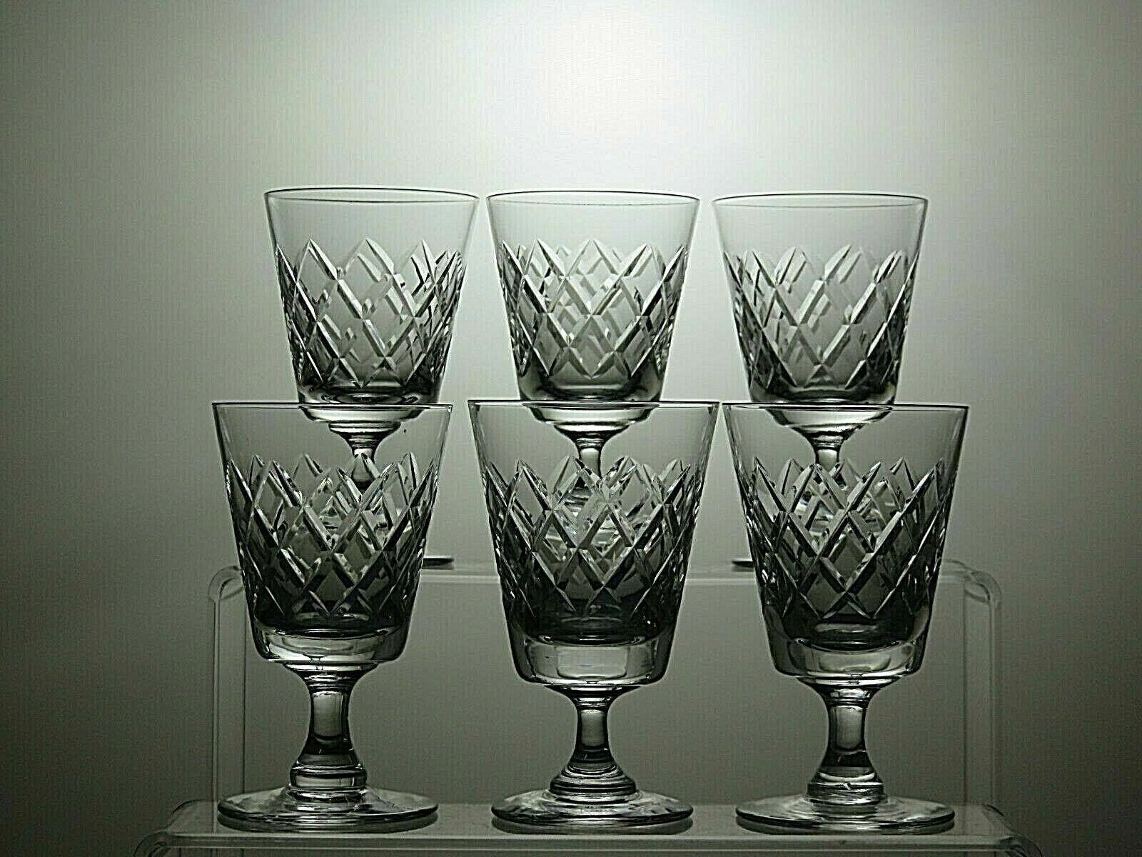 Tudor Tudor Crystal Cut Glass Set Of 6 Sherry Glasses 4 1/4" Size ONE SIZE - 2 Thumbnail
