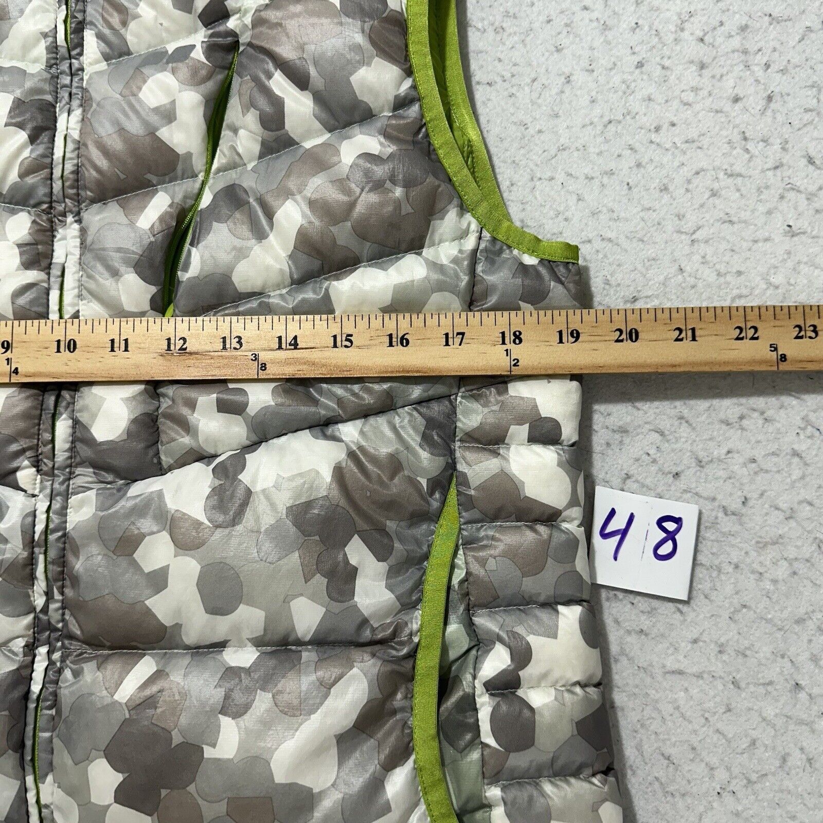 Other Koppen Medium Down Feather Puffer Vest Jacket Gray Camo Size M / US 6-8 / IT 42-44 - 7 Thumbnail