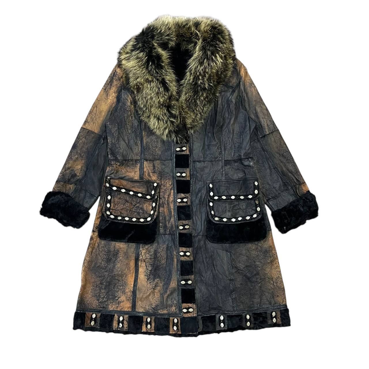 Le Grande Bleu (L.G.B.) Vintage If Six Was Nine LGB Style Fur Leather Jacket Size L / US 10 / IT 46 - 1 Thumbnail