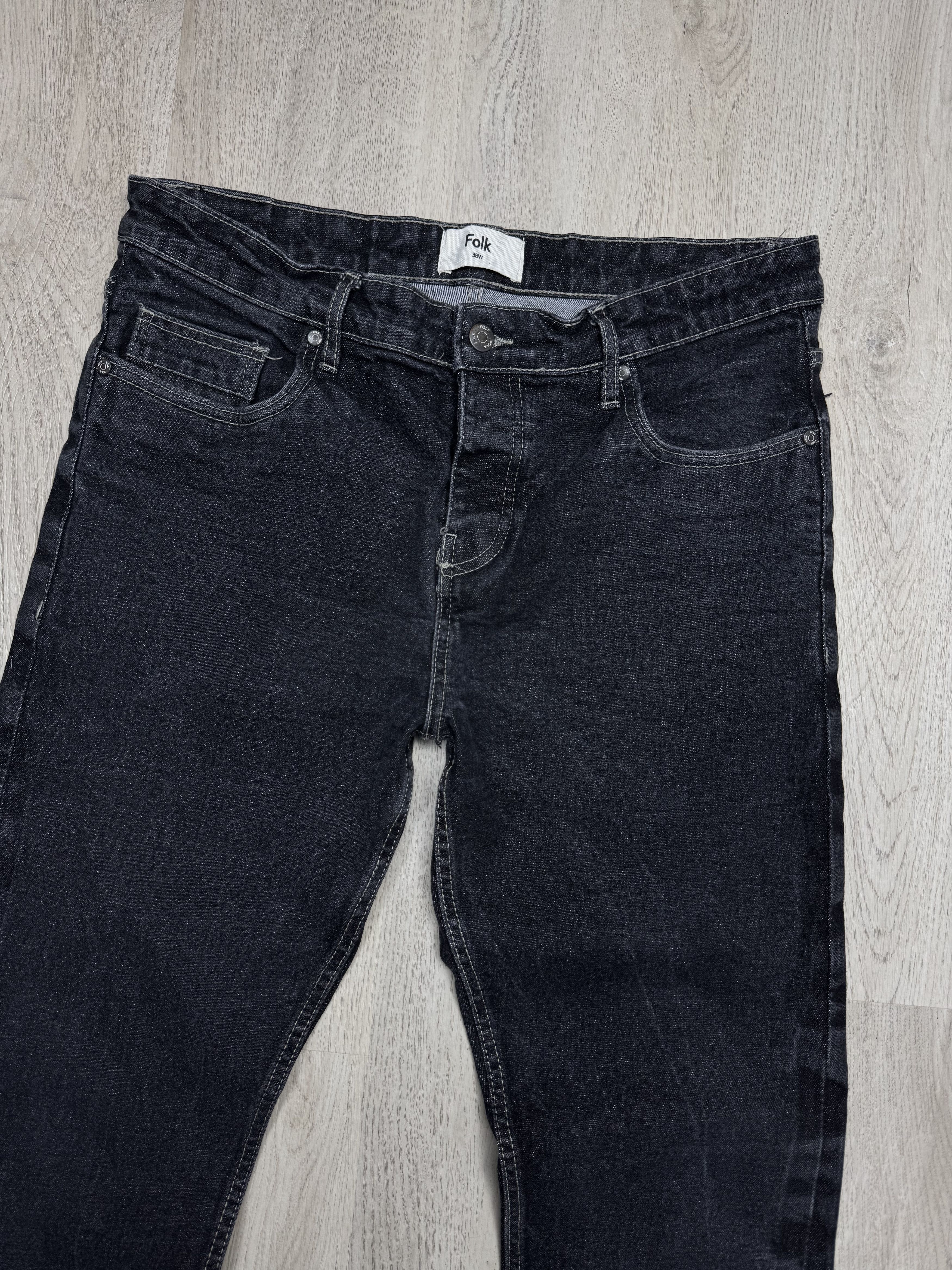 Folk Folk Mens Salvage Denim Pants Jeans Size US 38 / EU 54 - 2 Thumbnail