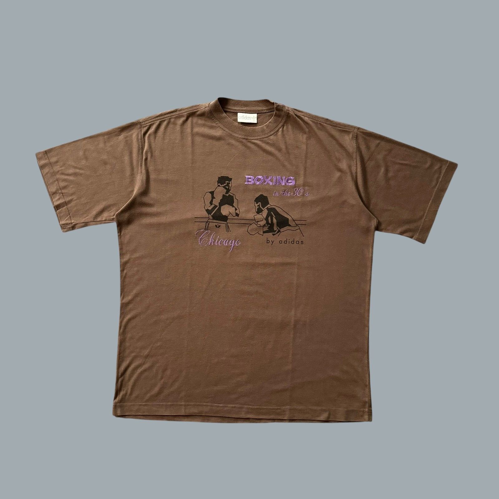 Adidas Vintage Boxing Chicago Brown T Shirt 30s Olympics