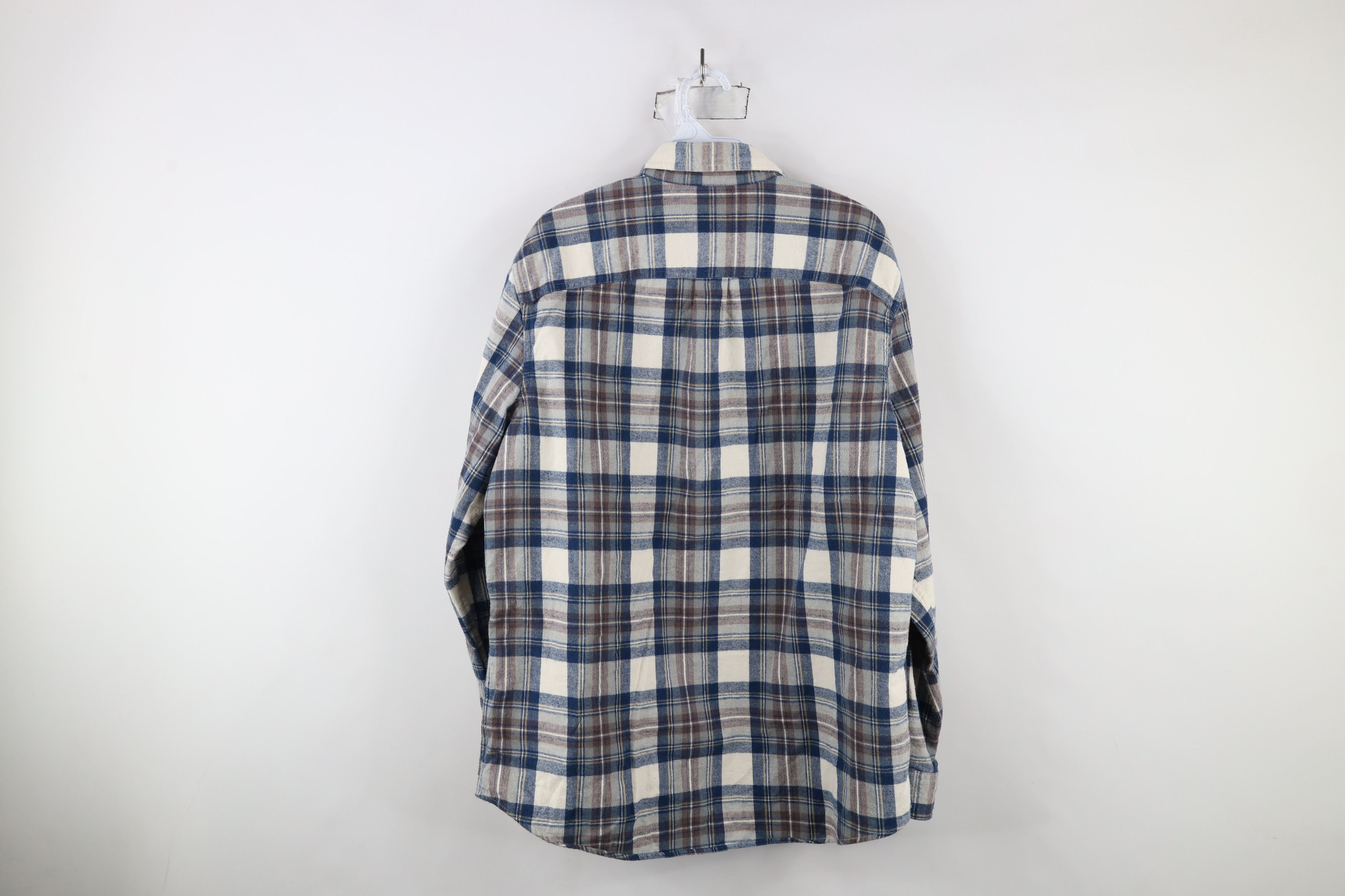 L.L. Bean × Vintage Vintage LL Bean Fitted Distressed Flannel Button Down Shirt Size US L / EU 52-54 / 3 - 8 Thumbnail