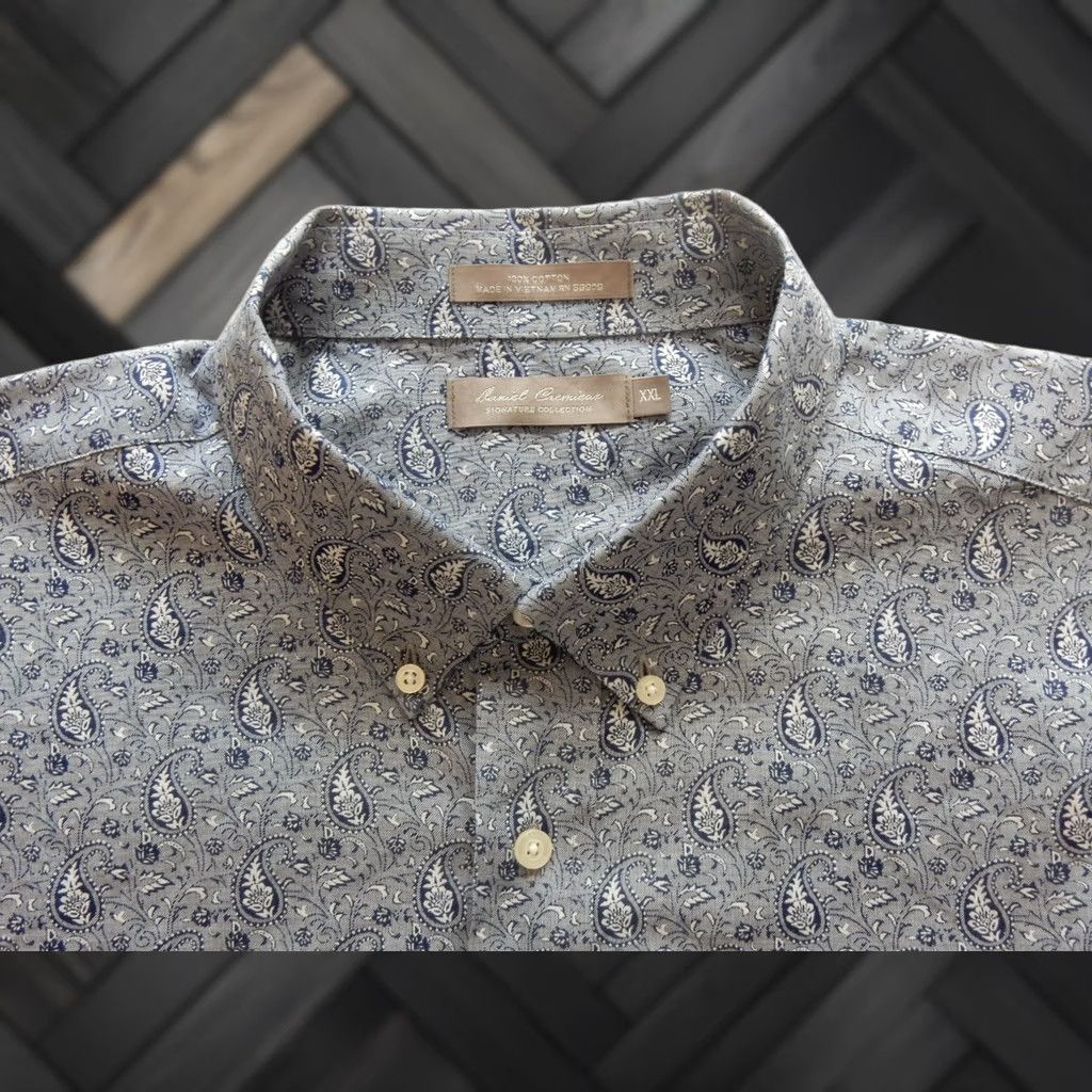 Polo Ralph Lauren Daniel Cremieux Men's Button-Front Shirt XXL Long Sleeve Blue Paisley Shirt Size US XXL / EU 58 / 5 - 1 Thumbnail