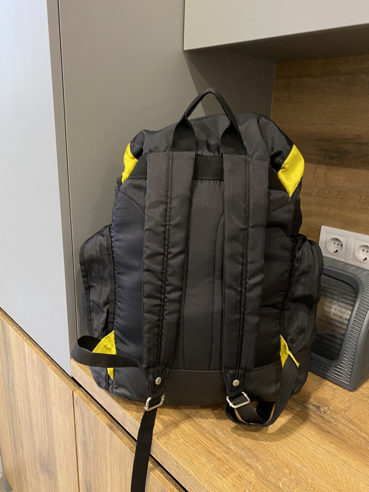 Nike × Vintage 90s NIKE SPELLOUT Big Swoosh Vintage Nylon Cargo Backpack Size ONE SIZE - 5 Thumbnail