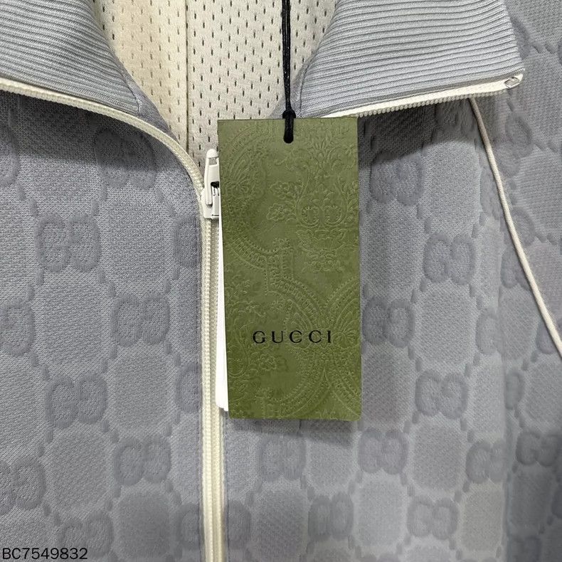 Gucci Gucci Gray embossed full-printed zipper jacket 2503-Nextarr Size US L / EU 52-54 / 3 - 5 Thumbnail