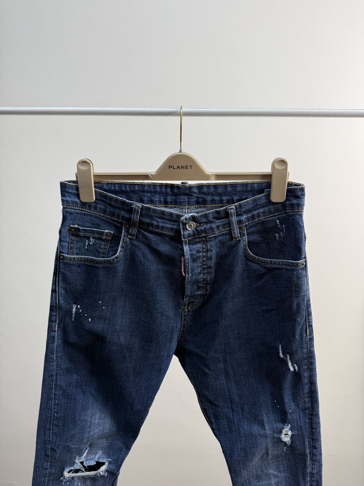 Dsquared2 Vintage Dsquared2 Distressed Slim Fit Jeans Made in Italy Size US 31 - 3 Thumbnail