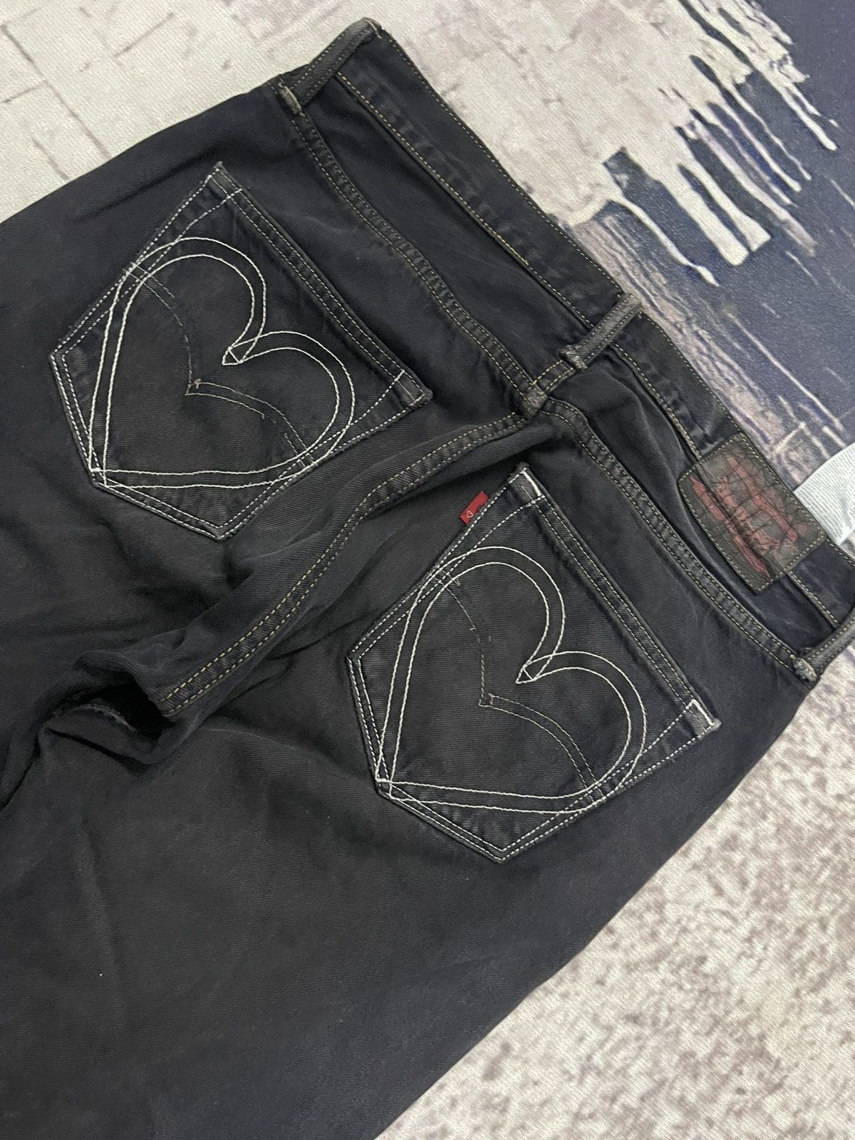 Levi's 2000s LEVIS X BASICKS DENIM BLACK JEANS DISTRESSED Size US 32 / EU 48 - 21 Thumbnail