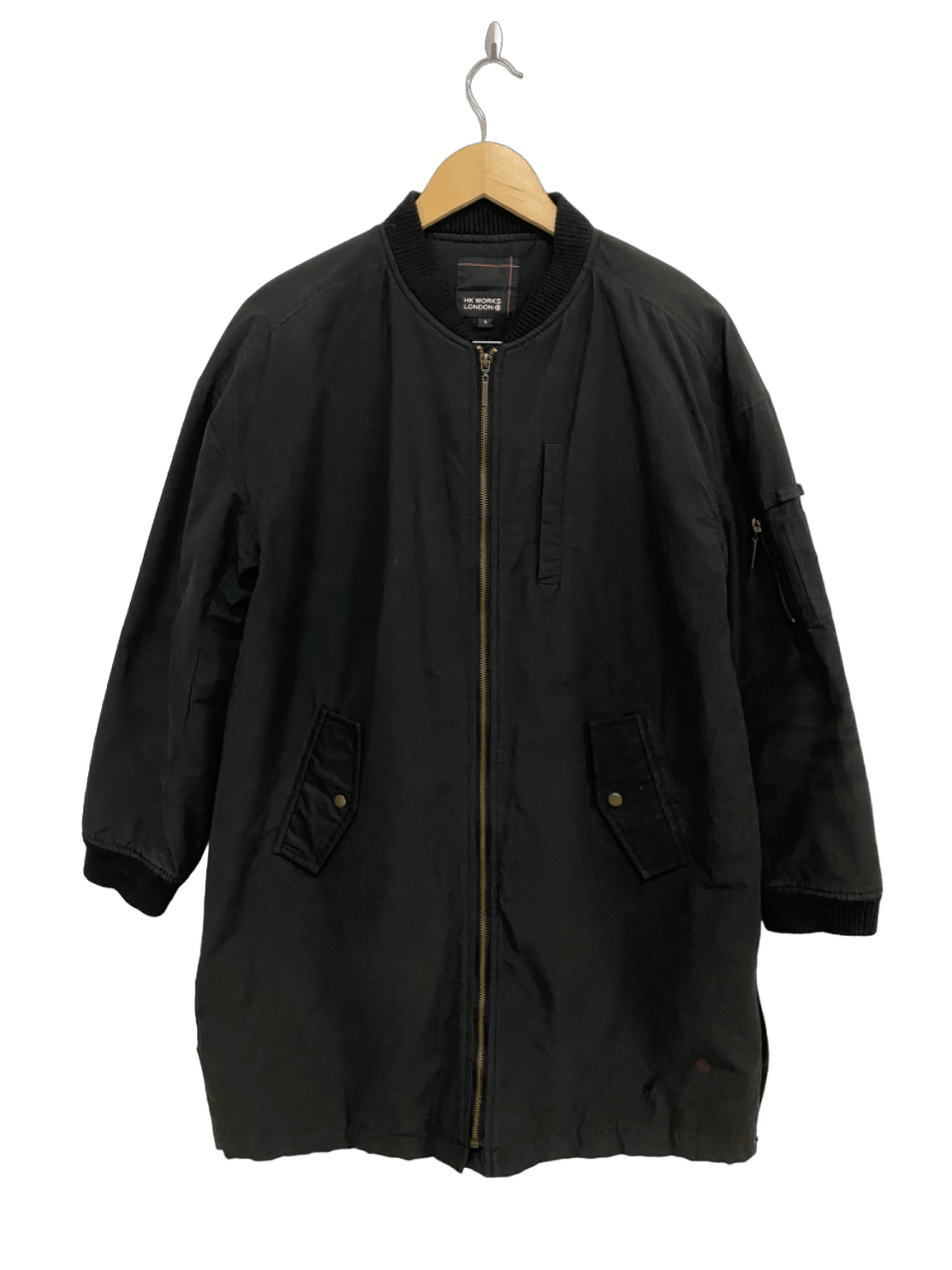 image of Archival Clothing x Avant Garde Sun Faded Hk Works London Long Trench Jacket, Men's (Size Large)
