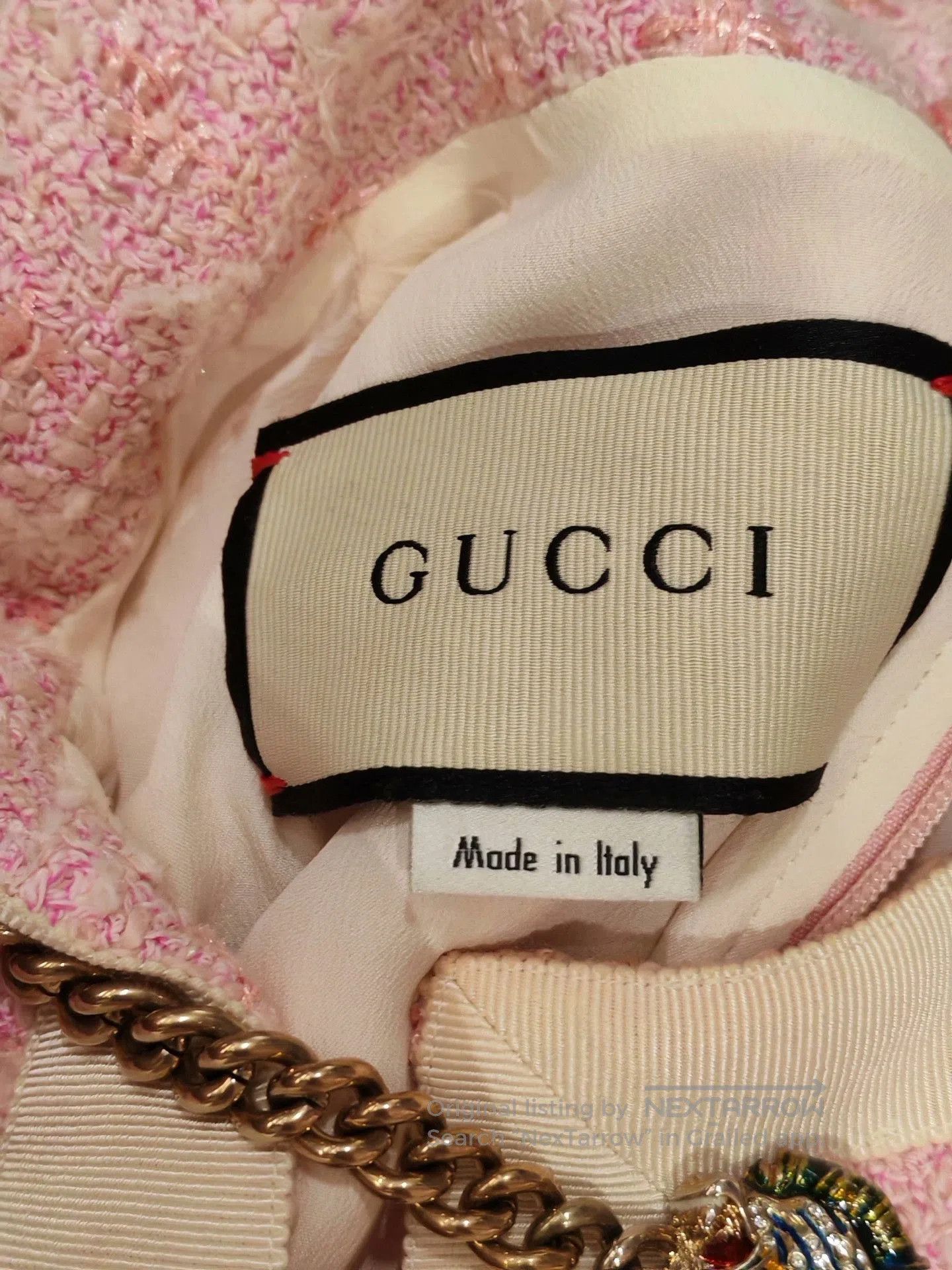 Gucci Gucci Pink Chain Tweed Dress. Size S / US 4 / IT 40 - 2 Thumbnail