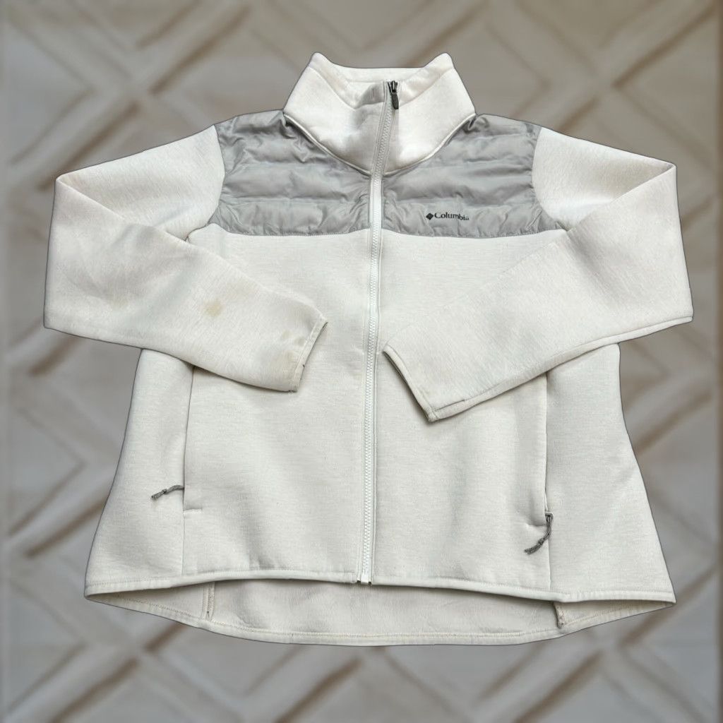 Vintage Columbia Jacket Womens XL Ivory Gray Full Zip Outdoor - Northern Comfort Hybrid Size XL / US 12-14 / IT 48-50 - 1 Thumbnail