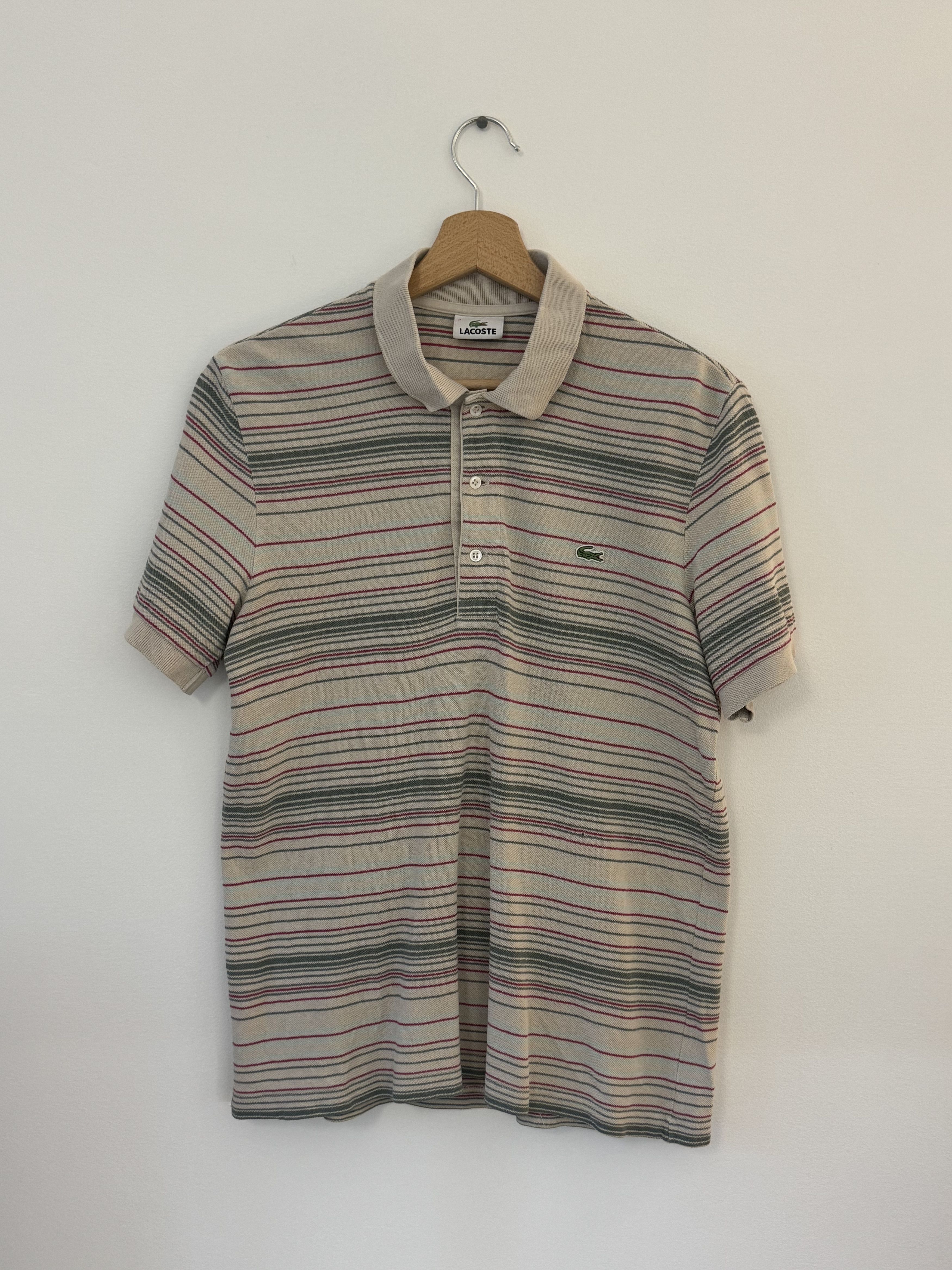 Lacoste Vintage beige polo t-shirt LACOSTE Size US S / EU 44-46 / 1 - 5 Thumbnail