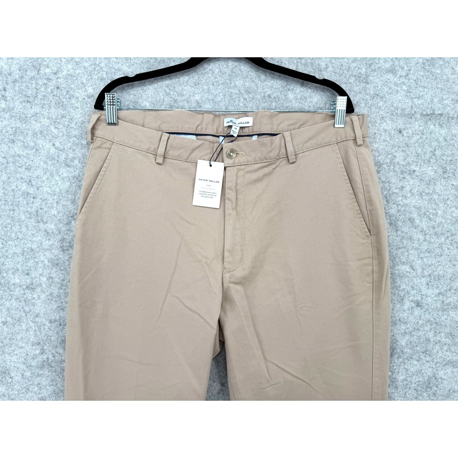 Peter Millar NWT Peter Millar Crown Pilot Twill Flat Front Khaki Trousers Size US 36 / EU 52 - 2 Thumbnail