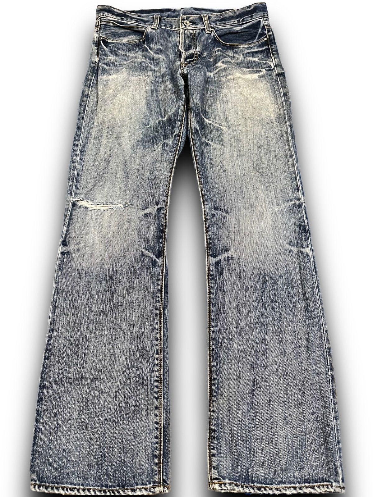 Beauty Beast Vintage Boycott Flare Distressed Denim Size US 33 - 1 Thumbnail