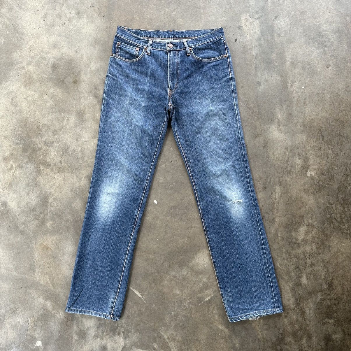 Japanese Brand Vintage Edwin Distressed Faded Denim Jean Pant W32 Size US 32 / EU 48 - 1 Thumbnail