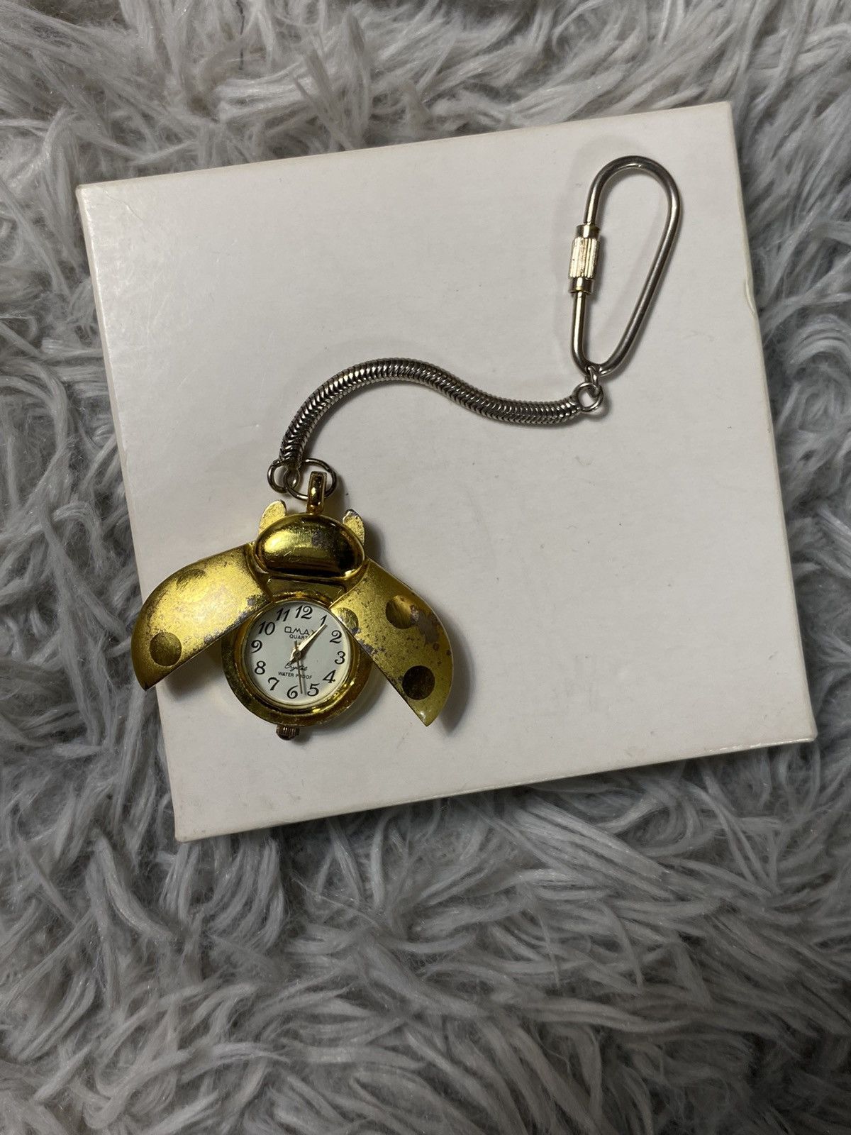 Jewelry Omax Ladybug Keychain Watch Gold Vintage Japanese Brand Size ONE SIZE - 1 Thumbnail