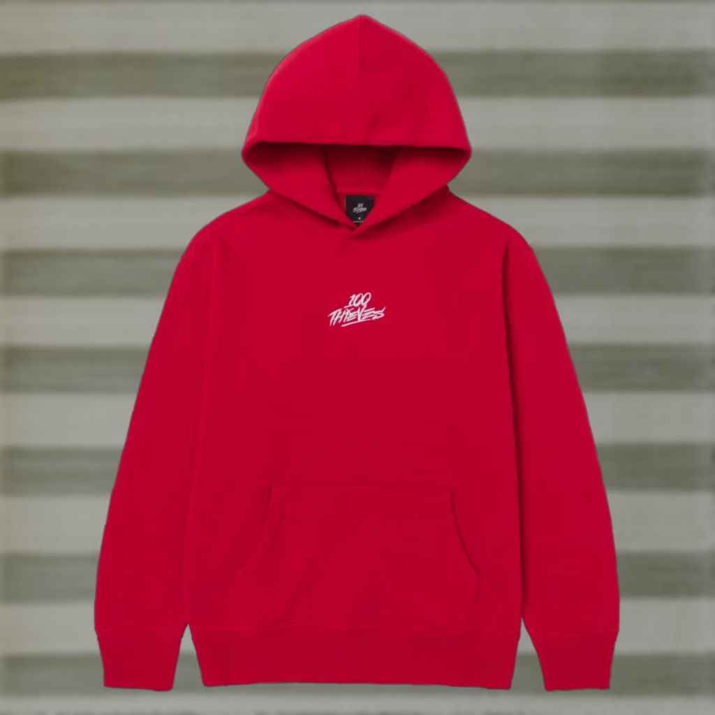 100 Thieves VINTAGE 100 Thieves Hoodie Men’s Classic Red City Streetwear Hoodie, Size M, Logo Hooded, Cotton Fleece, Heavyweight Pullover, Mens Size US M / EU 48-50 / 2 - 1 Thumbnail