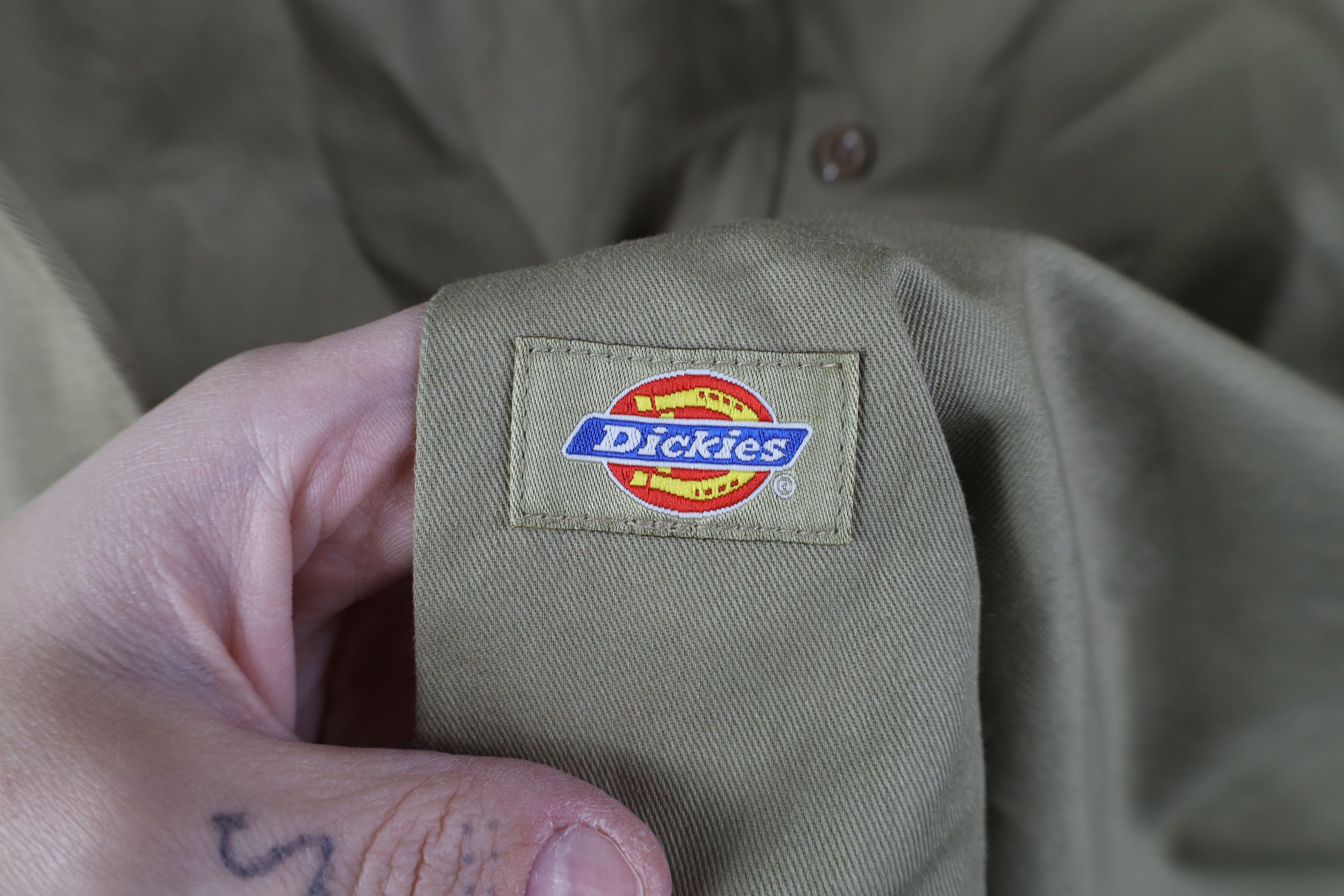Dickies Vintage 90s Dickies Mechanic Long Sleeve Button Shirt Size US XL / EU 56 / 4 - 4 Thumbnail
