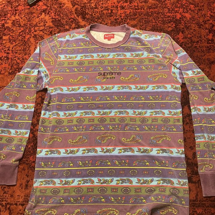 Supreme paisley deals long sleeve