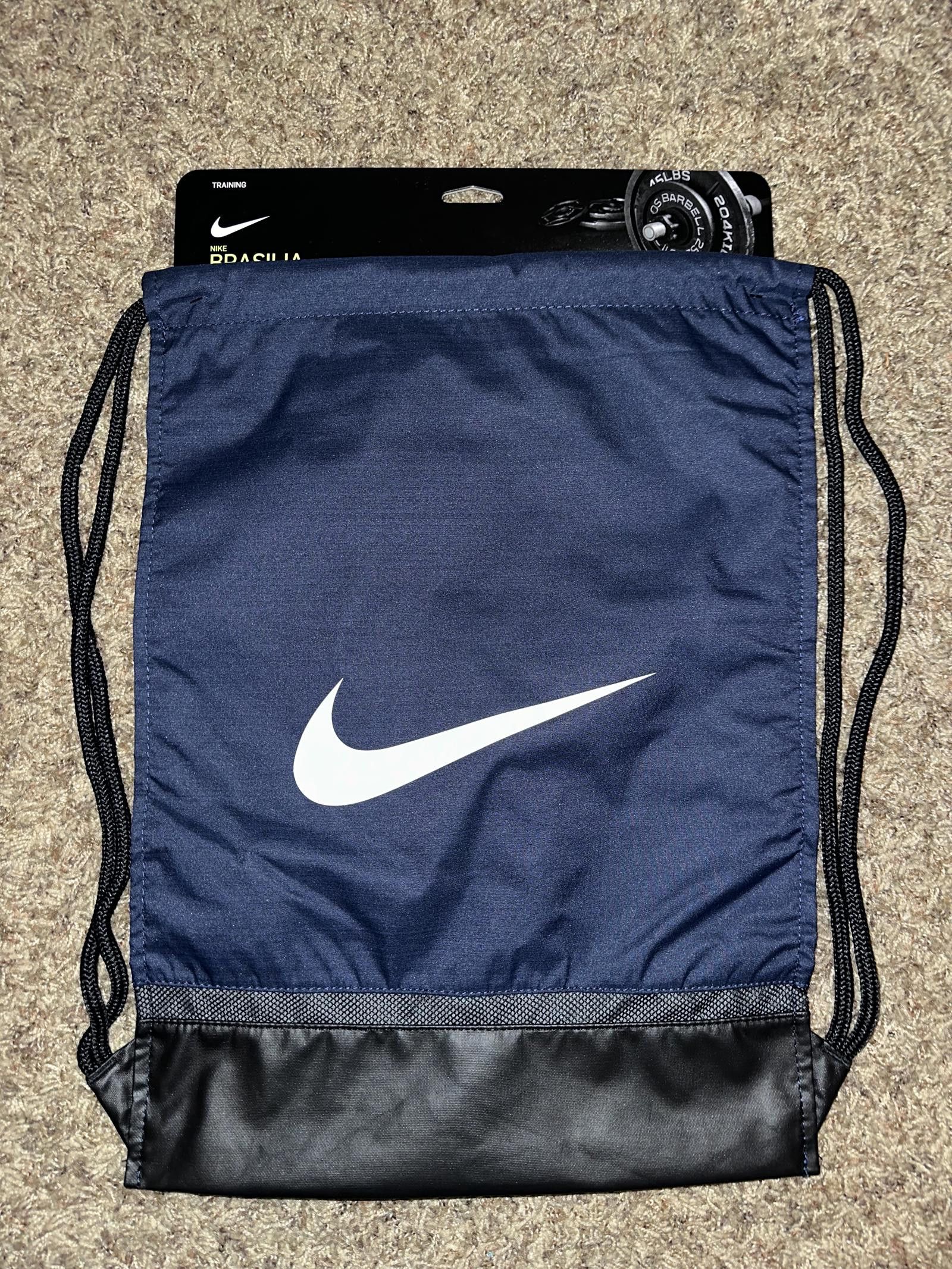 Nike Nike Brasilia Training Gymsack Drawstring Backpack Zipper Size ONE SIZE - 1 Thumbnail