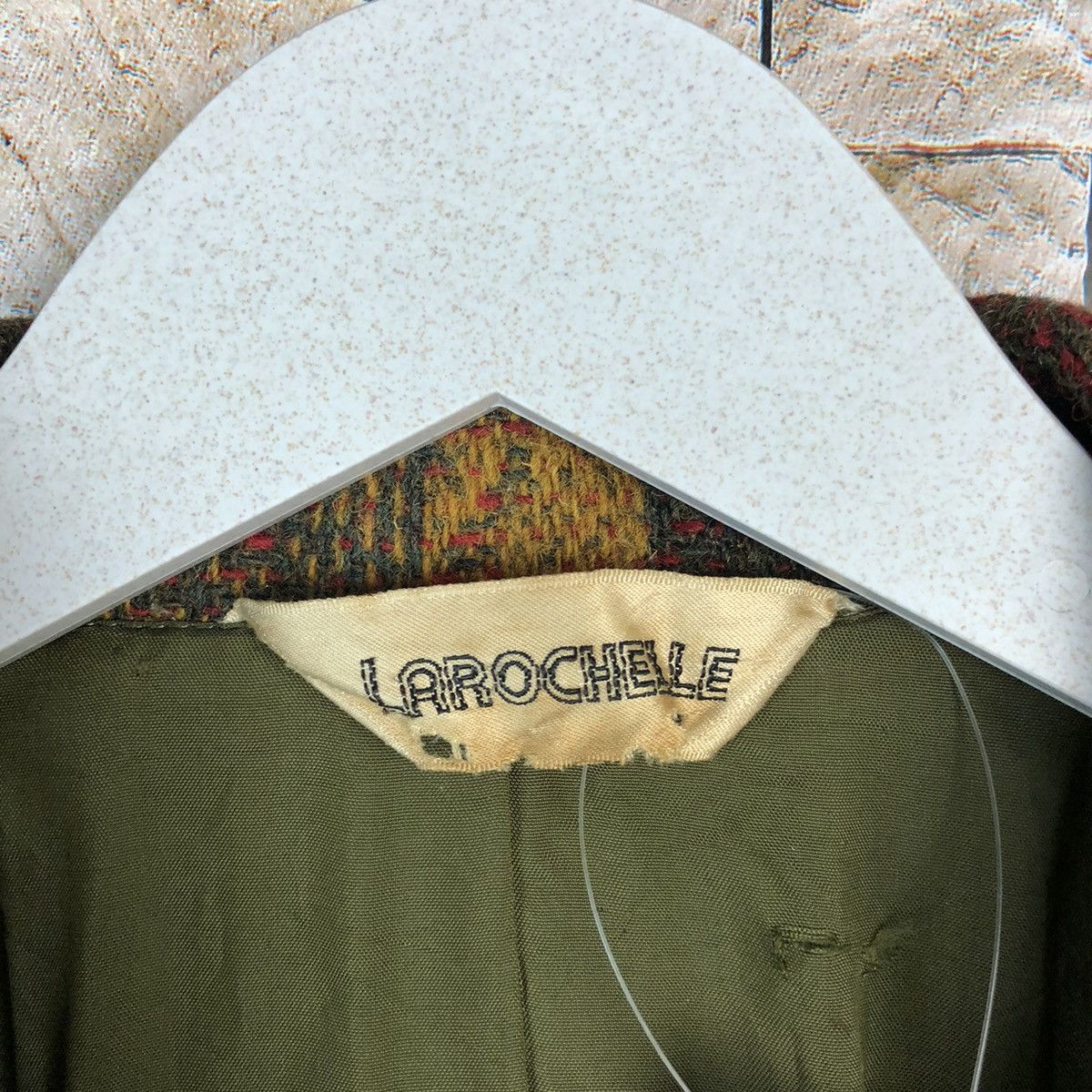 Japanese Brand Larochelle vintage Brown Tweed Blazer #A1178 Size US M / EU 48-50 / 2 - 9 Thumbnail