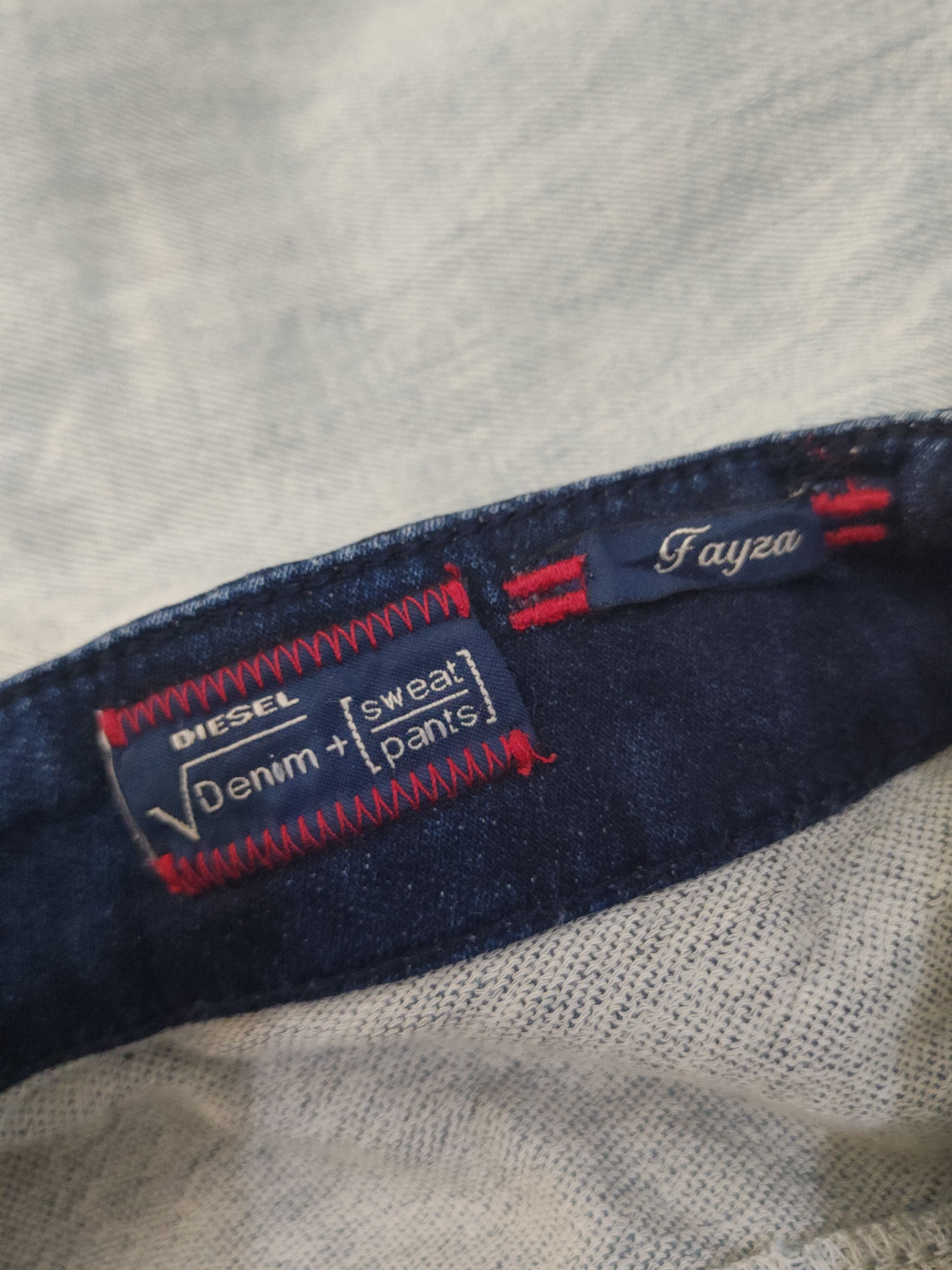 Diesel Diesel Dark Blue Faded Distressed denim Soft Jeans #W2003 Size US 27 - 18 Thumbnail