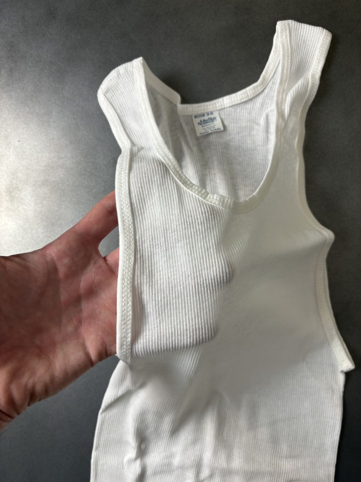 Vintage 2 Pairs Deadstock 1980s Vintage Tank Tops Made in USA Mens Size US M / EU 48-50 / 2 - 5 Thumbnail