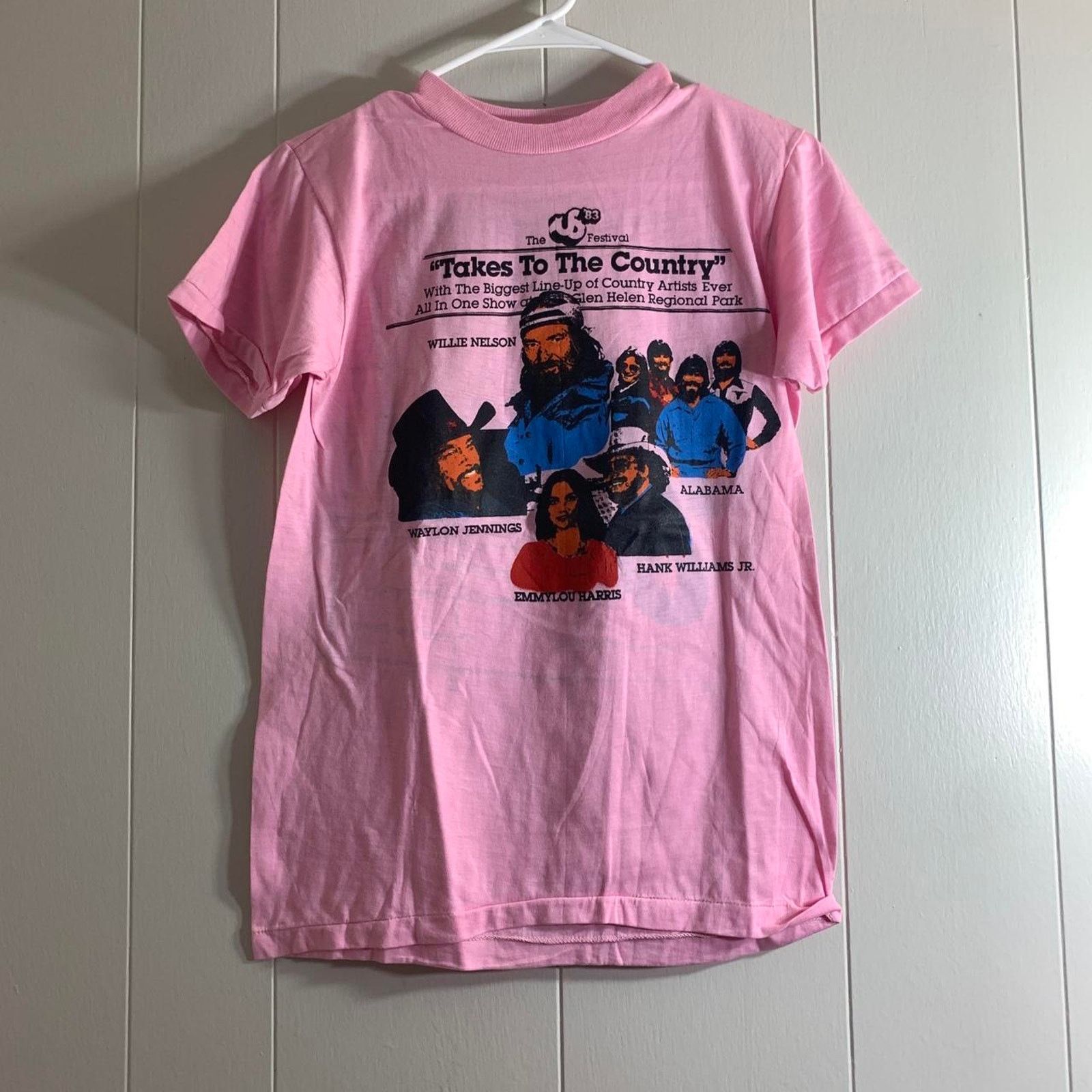 Vintage 1983 WILLIE NELSON HANK WILLIAMS JR US Festival tee shirt L Size US L / EU 52-54 / 3 - 2 Thumbnail