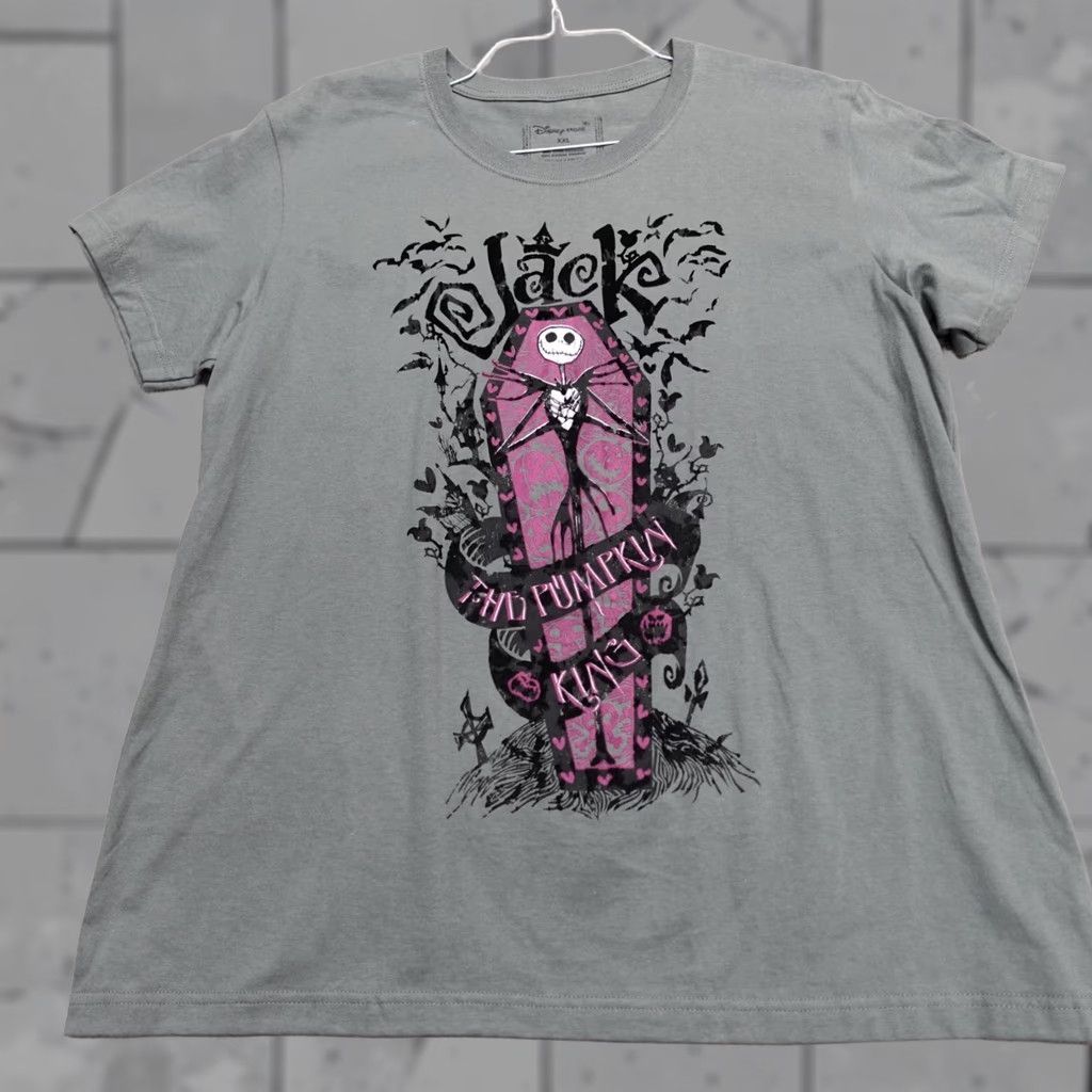Disney Disney Jack Pumpkin King Women's Shirt 2XL Green Gray T-Shirt Crew Neck Short Sleeve Christmas Halloween Size XXL / US 16-18 / IT 52-54 - 1 Thumbnail