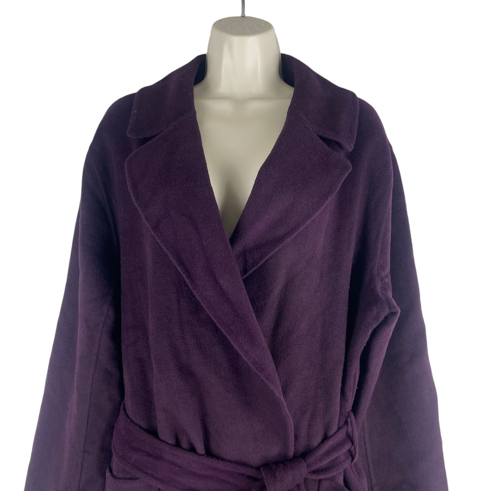 Ann Taylor Doubleface Belted Blanket Coat Waist Tie Size LP
