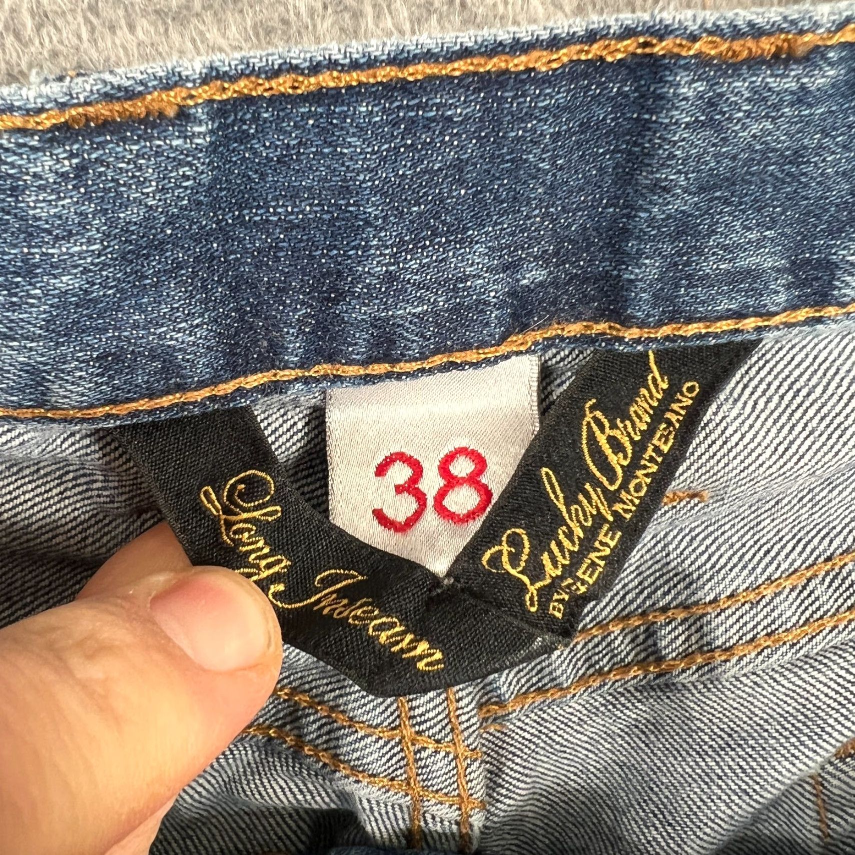 Lucky Brand VINTAGE Lucky Brand Jeans Mens 38 Classic Fit Cotton Denim Blue 5-Pocket Design Inseam 34 Slim Straight Rise Mid Regular Mens Jeans Size US 38 / EU 54 - 6 Thumbnail