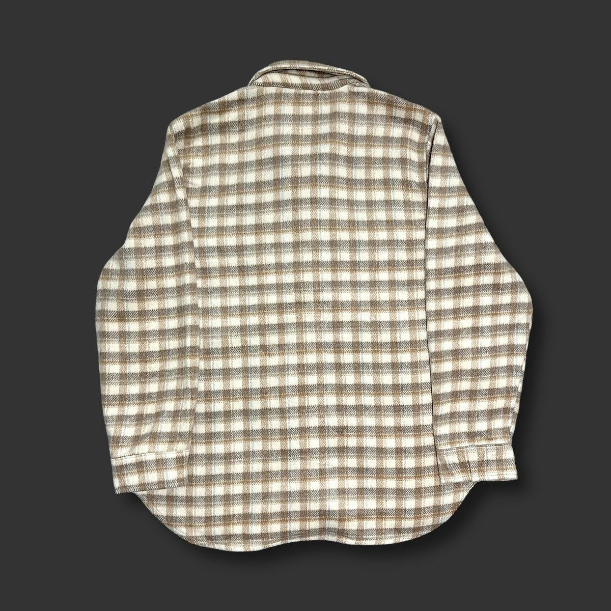 Other Oat NY Women’s Warm Plaid Pattern Tan White Shaket Sz L Size L / US 10 / IT 46 - 6 Thumbnail