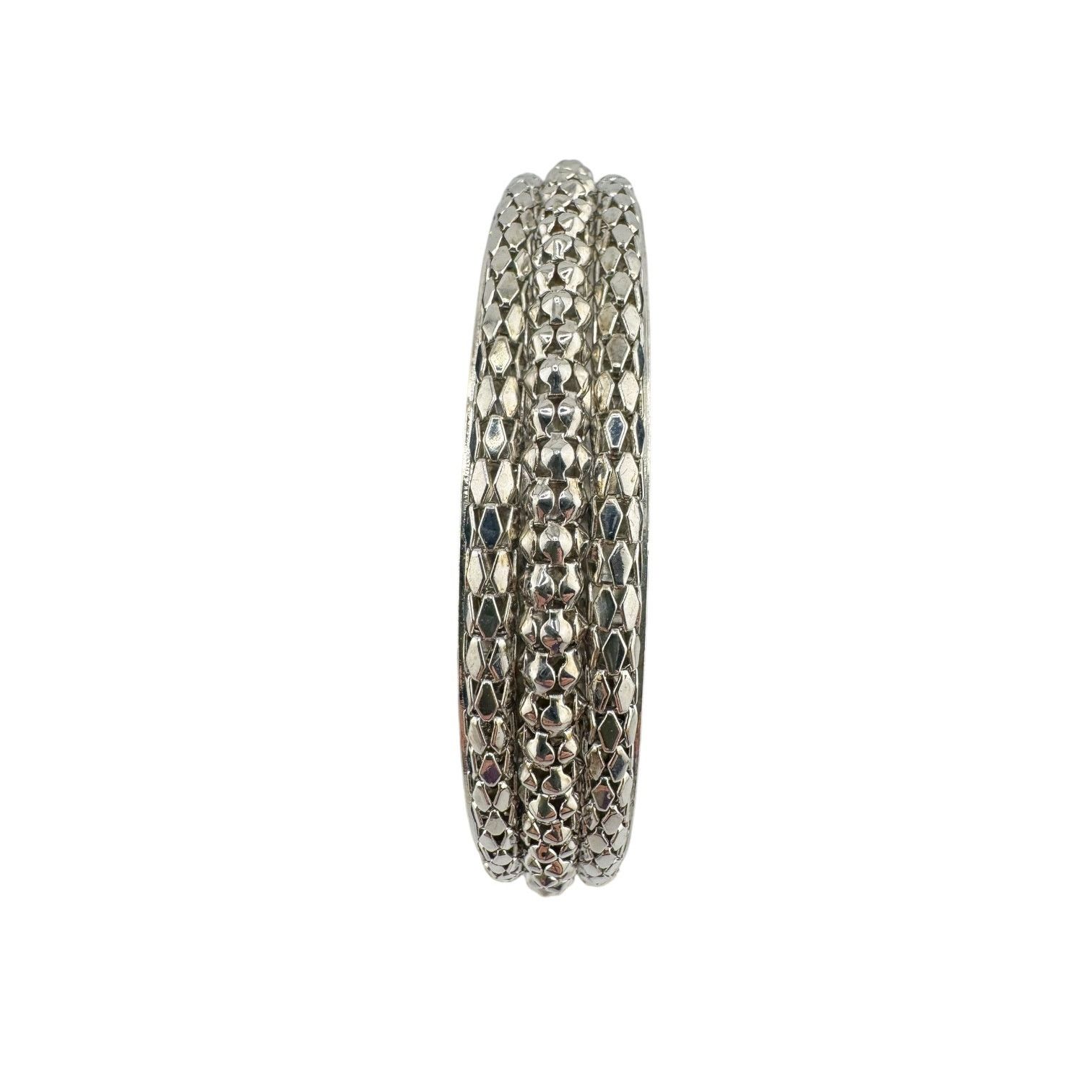 Other Silver Serpent Cuff Textured Metal Bangle Effortless Edge Size ONE SIZE - 2 Thumbnail