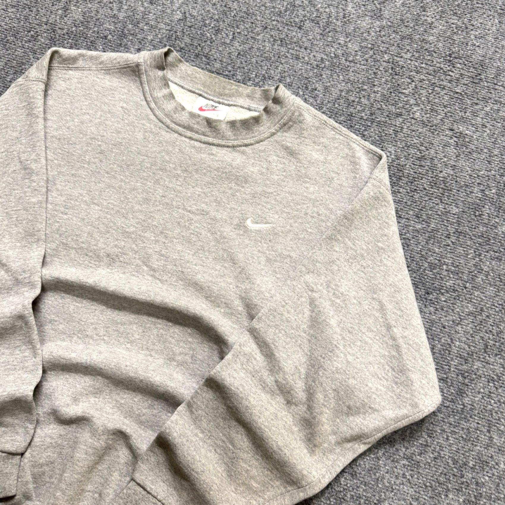 Nike VINTAGE Nike Sweatshirt Mens Medium 90s Made In USA Blank Cotton Blend Gray Size US M / EU 48-50 / 2 - 2 Thumbnail